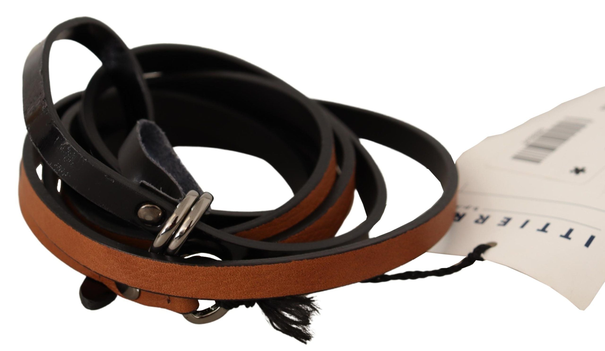 Costume National Elegant Brown Leather Fashion Belt - Luksuslaukut ja asusteet Costume National - Tutustu YVES JAVANNI® 