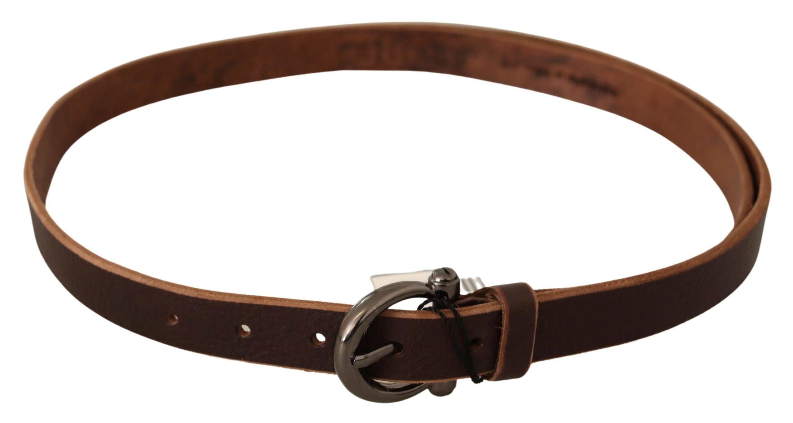 John Galliano Elegant Brown Leather Fashion Belt - Luksusmuotia John Galliano - Tutustu YVES JAVANNI® 