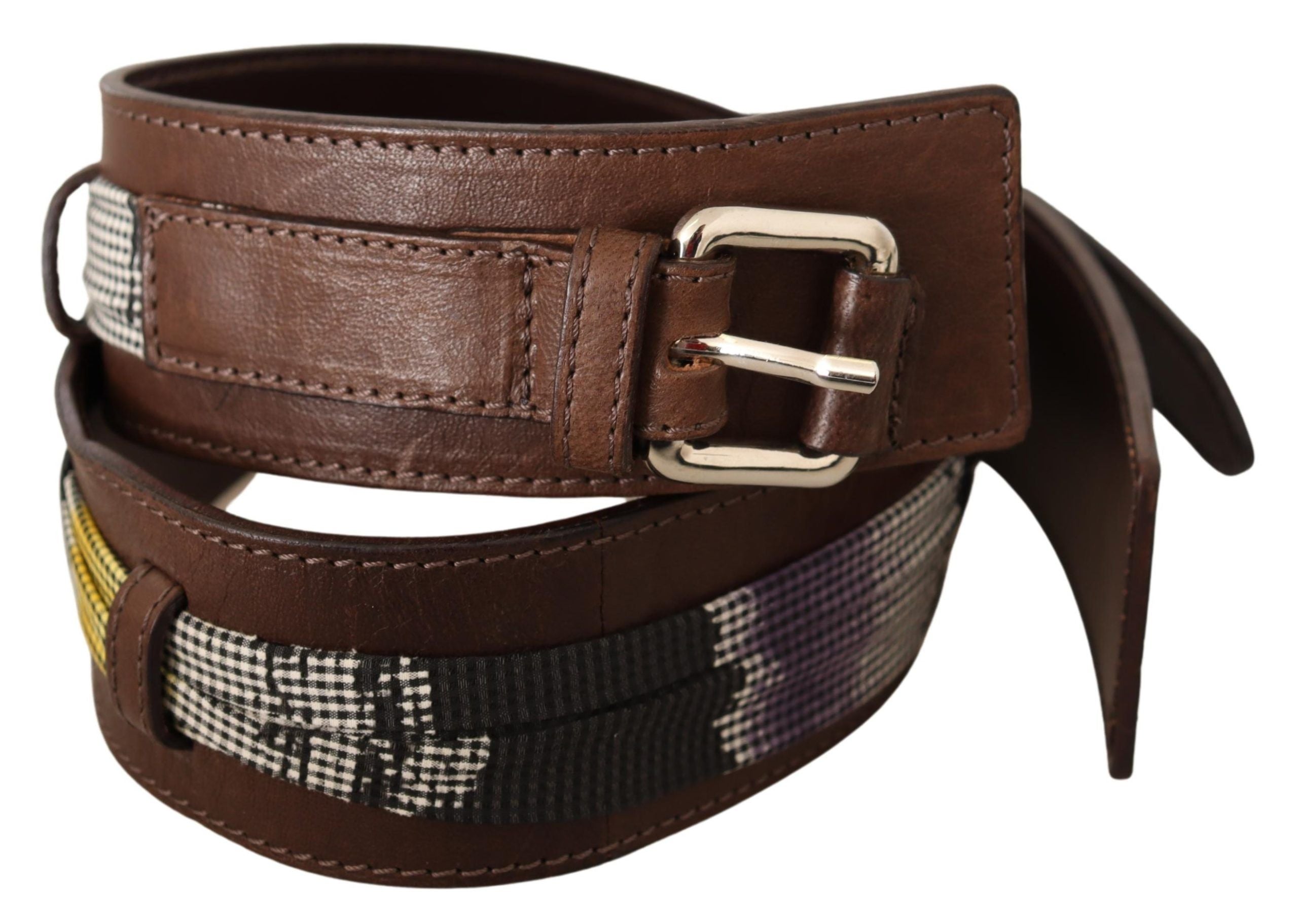 Costume National Elegant Brown Leather Fashion Belt - Luksusmuotia Costume National - Tutustu YVES JAVANNI® 