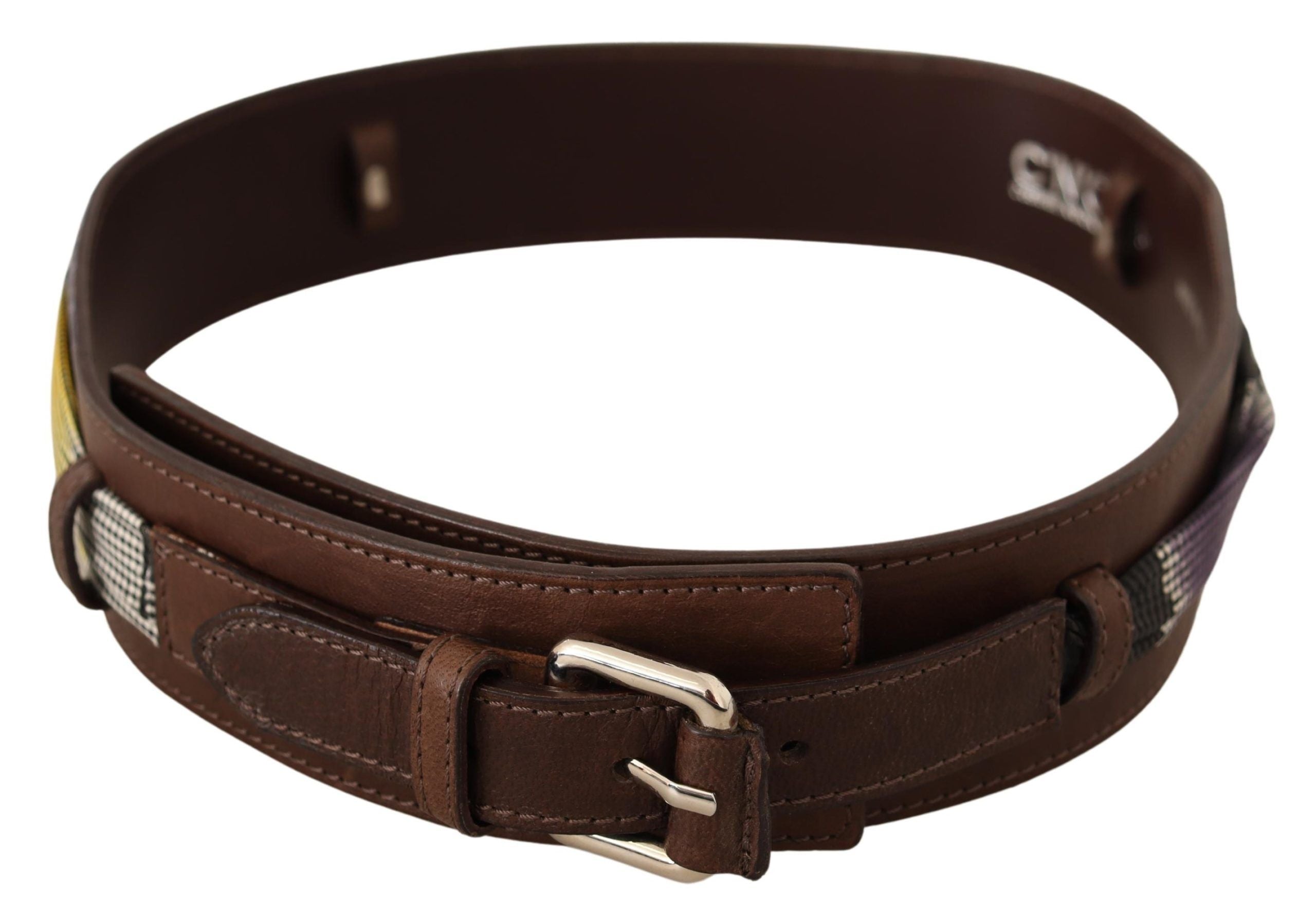 Costume National Elegant Brown Leather Fashion Belt - Luksusmuotia Costume National - Tutustu YVES JAVANNI® 