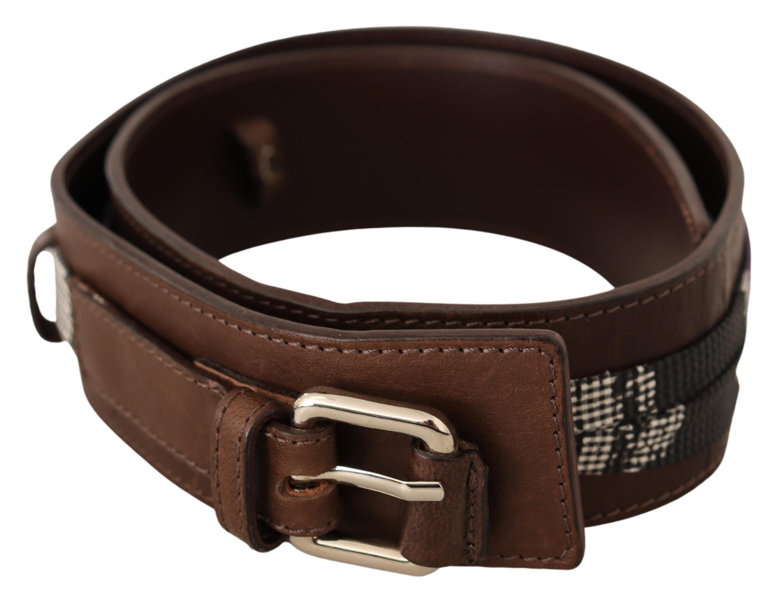 Costume National Elegant Brown Leather Fashion Belt - Luksusmuotia Costume National - Tutustu YVES JAVANNI® 