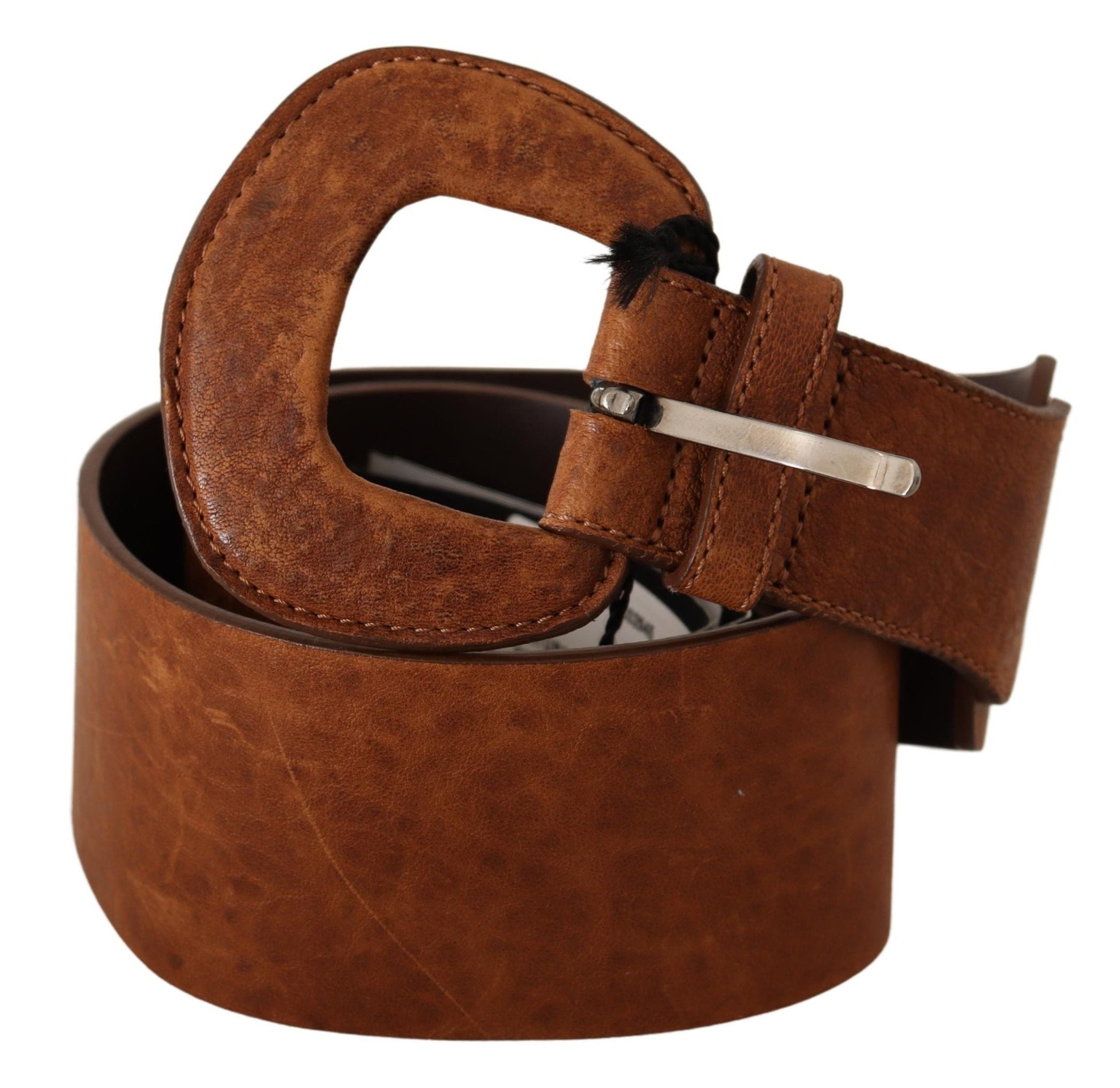 Costume National Elegant Brown Leather Fashion Belt - Luksuslaukut ja asusteet Costume National - Tutustu YVES JAVANNI® 