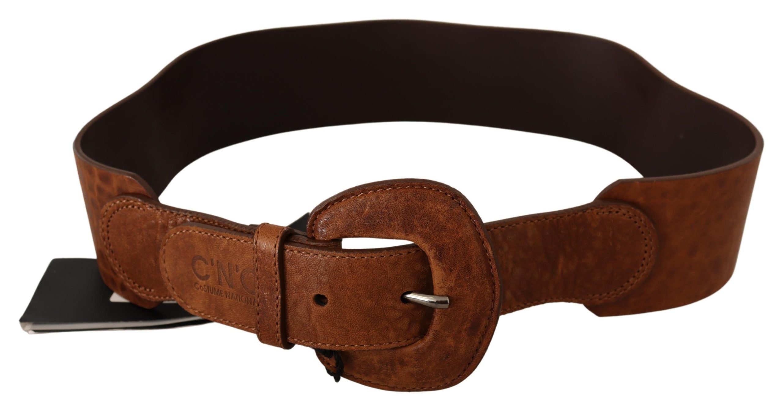 Costume National Elegant Brown Leather Fashion Belt - Luksuslaukut ja asusteet Costume National - Tutustu YVES JAVANNI® 