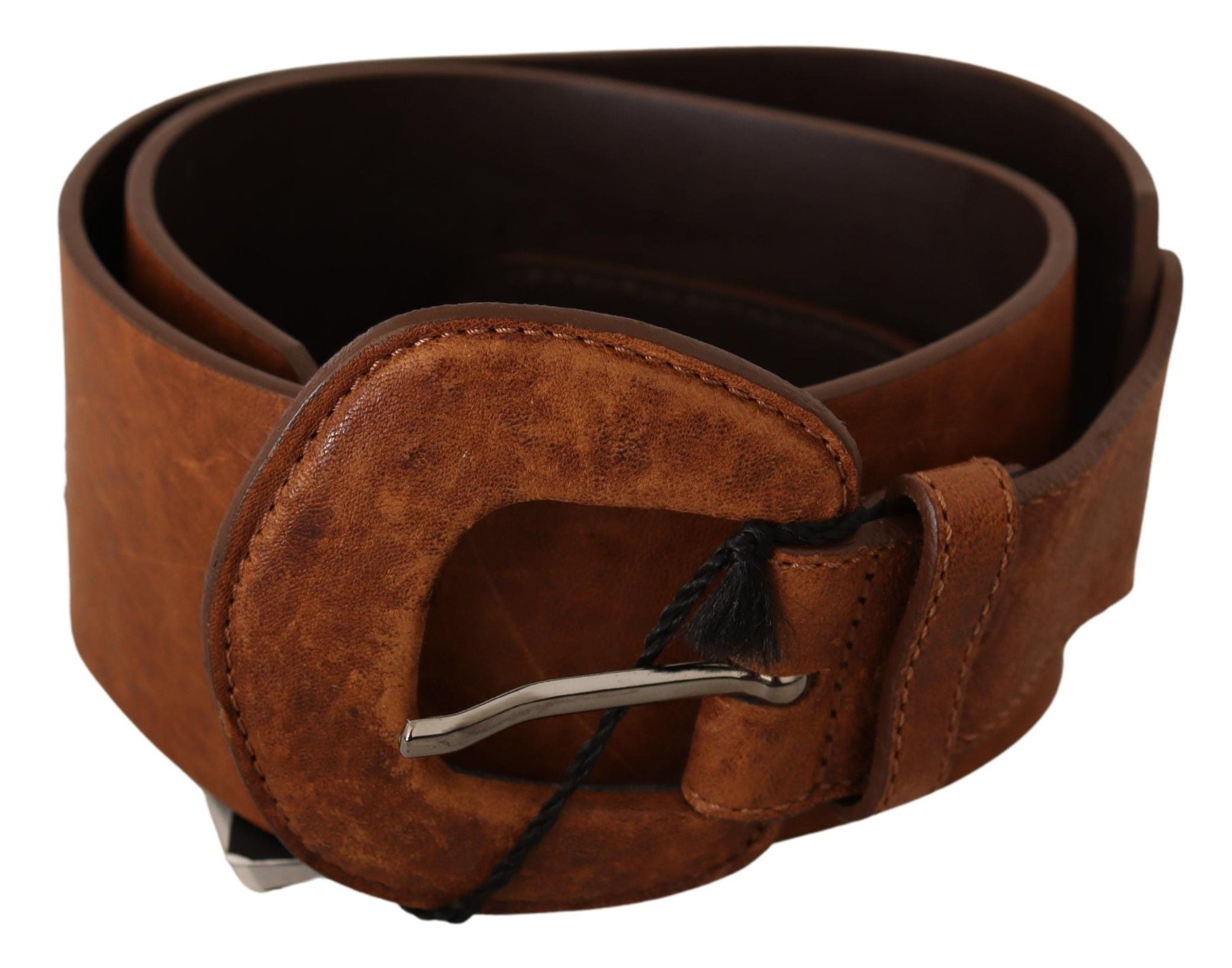 Costume National Elegant Brown Leather Fashion Belt - Luksusmuotia Costume National - Tutustu YVES JAVANNI® 