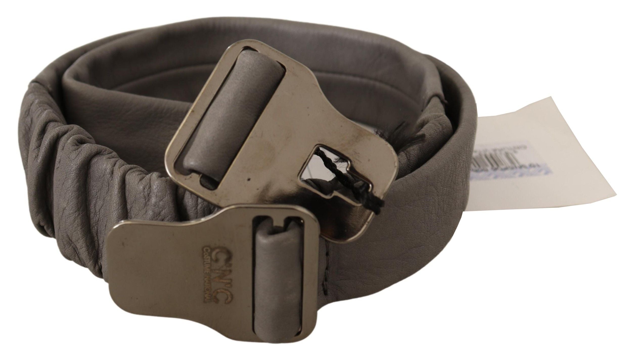 Costume National Elegant Gray Leather Fashion Belt - Luksusmuotia Costume National - Tutustu YVES JAVANNI® 