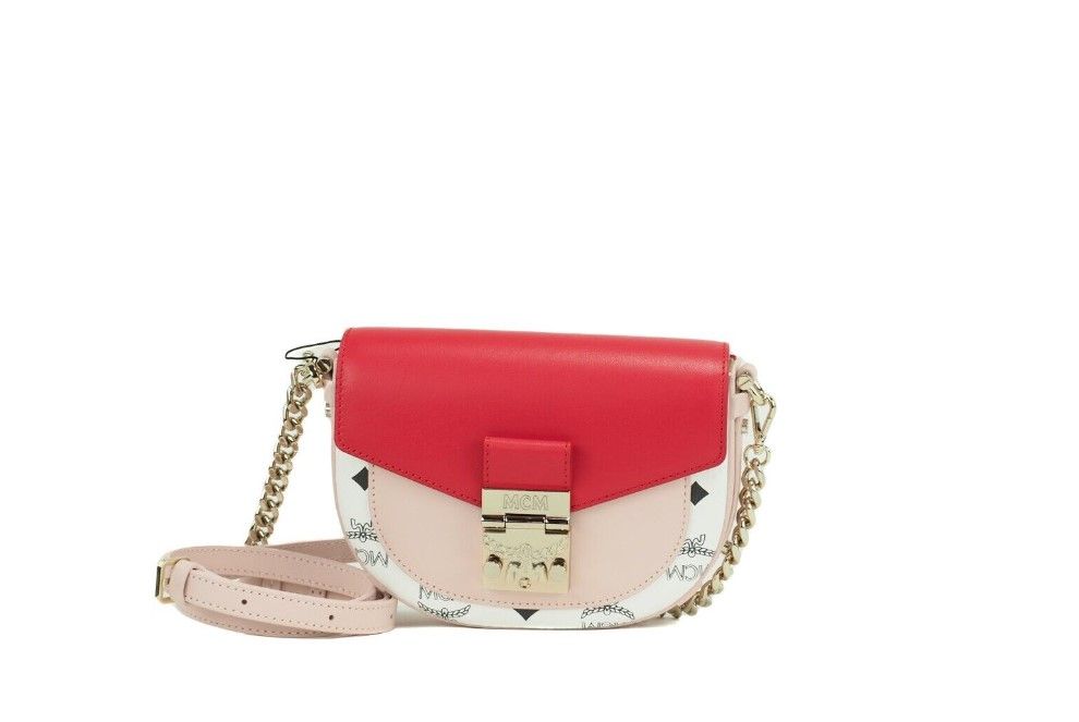 MCM Patricia Mini Firefly Red Visetos Leather Crossbody Belt Handbag Bag Purse - Luksusmuotia MCM - Tutustu YVES JAVANNI® 