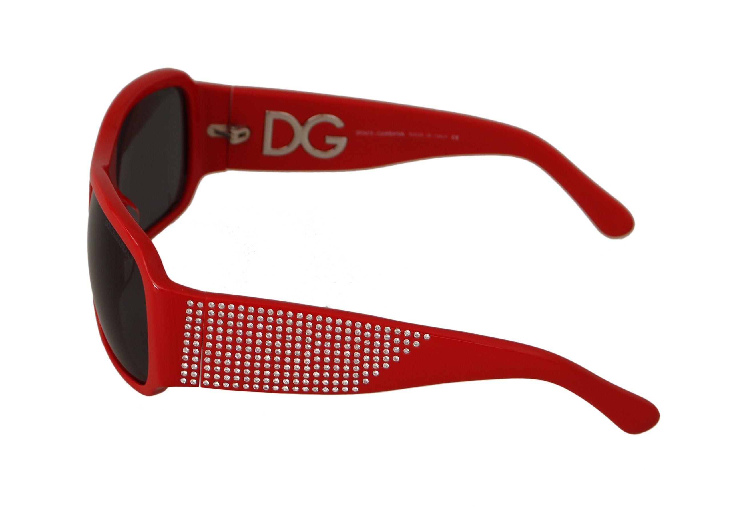 Dolce & Gabbana Swarovski Stone Embellished Red Sunglasses - Luksuslaukut ja asusteet Dolce & Gabbana - Tutustu YVES JAVANNI® 