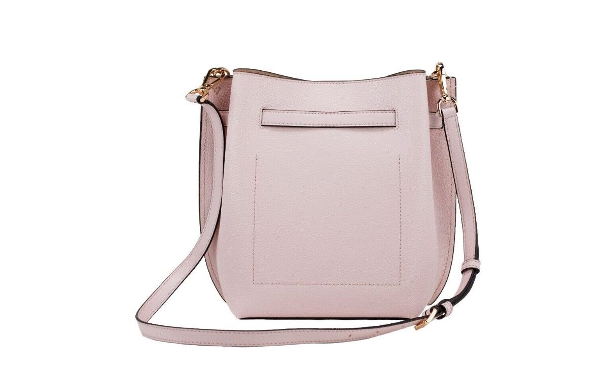 Michael Kors Emilia Small Powder Blush Pebble Leather Bucket Messenger Handbag - Luksusmuotia Michael Kors - Tutustu YVES JAVANNI® 