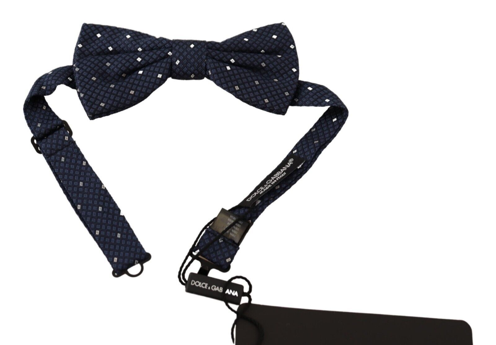 Dolce & Gabbana Elegant Silk Bow Tie in Dark Blue - Luksusmuotia Dolce & Gabbana - Tutustu YVES JAVANNI® 