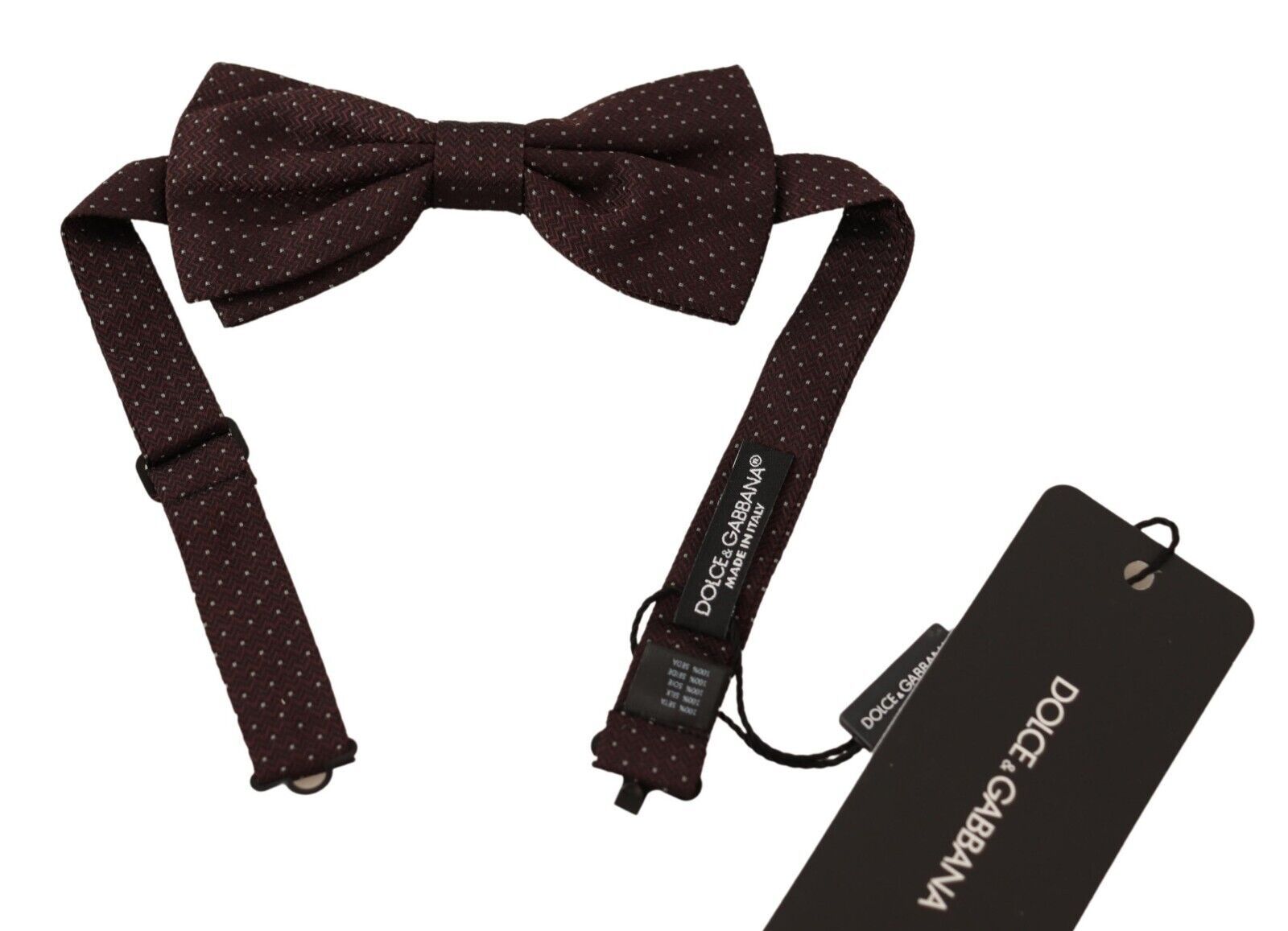 Dolce & Gabbana Elegant Brown Dot Pattern Silk Bow Tie - Luksusmuotia Dolce & Gabbana - Tutustu YVES JAVANNI® 