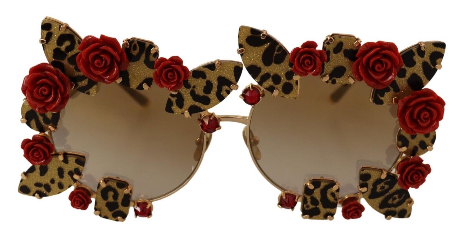 Dolce & Gabbana Elegant Round Metal Sunglasses with Rose Detail - Luksuslaukut ja asusteet Dolce & Gabbana - Tutustu YVES JAVANNI® 