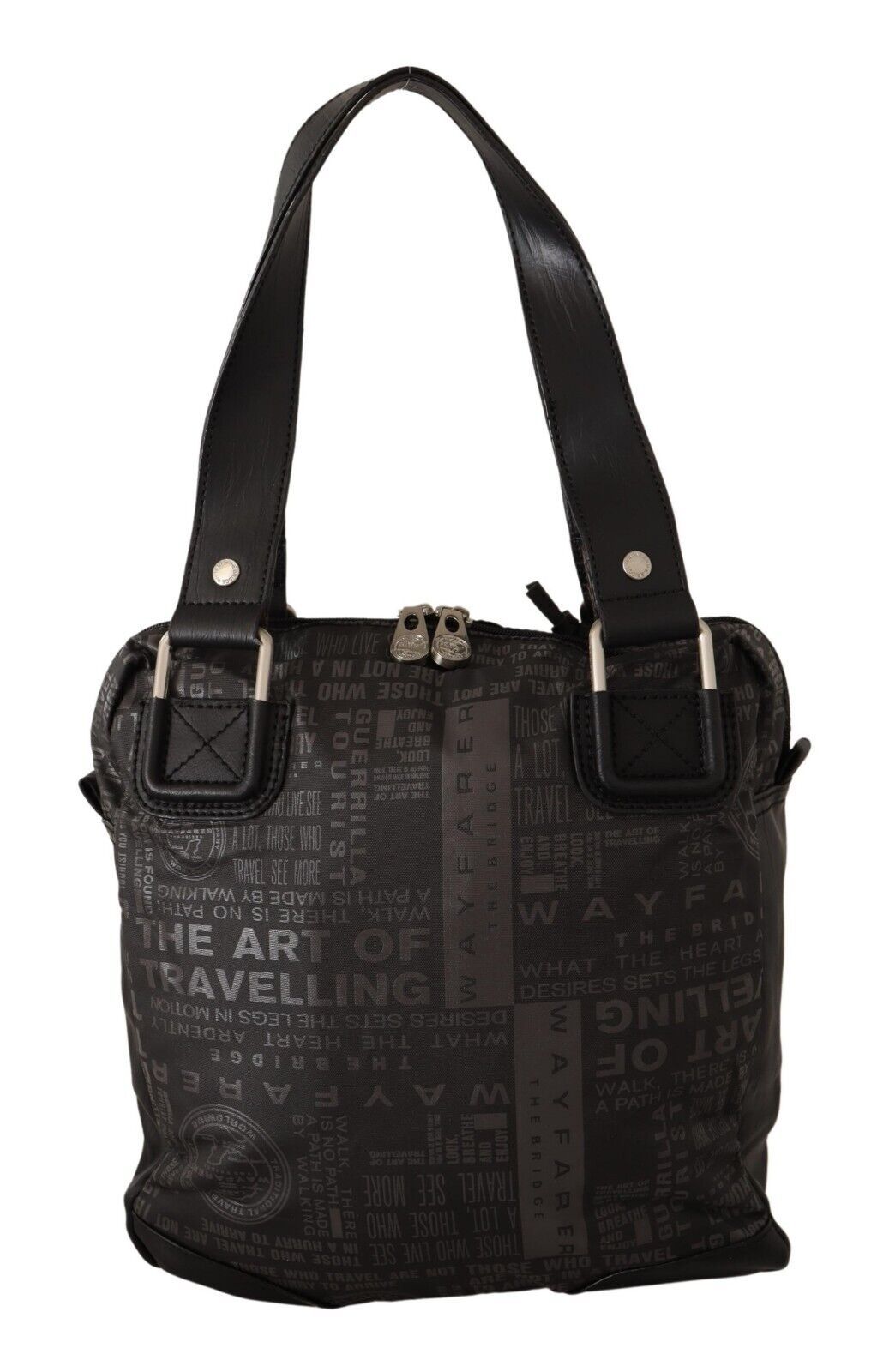 WAYFARER Chic Black and Gray Fabric Shoulder Handbag - Luksuslaukut ja asusteet WAYFARER - Tutustu YVES JAVANNI® 