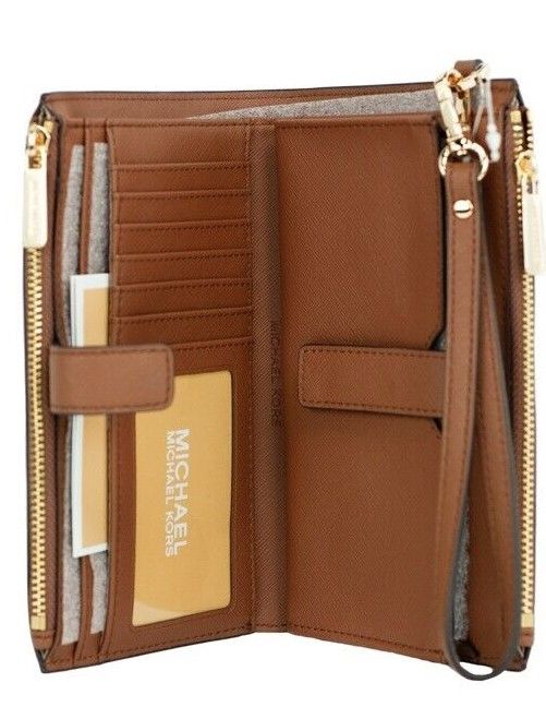 Michael Kors Jet Set Travel Luggage Leather Large Double Zip Wristlet Wallet - Luksusmuotia Michael Kors - Tutustu YVES JAVANNI® 