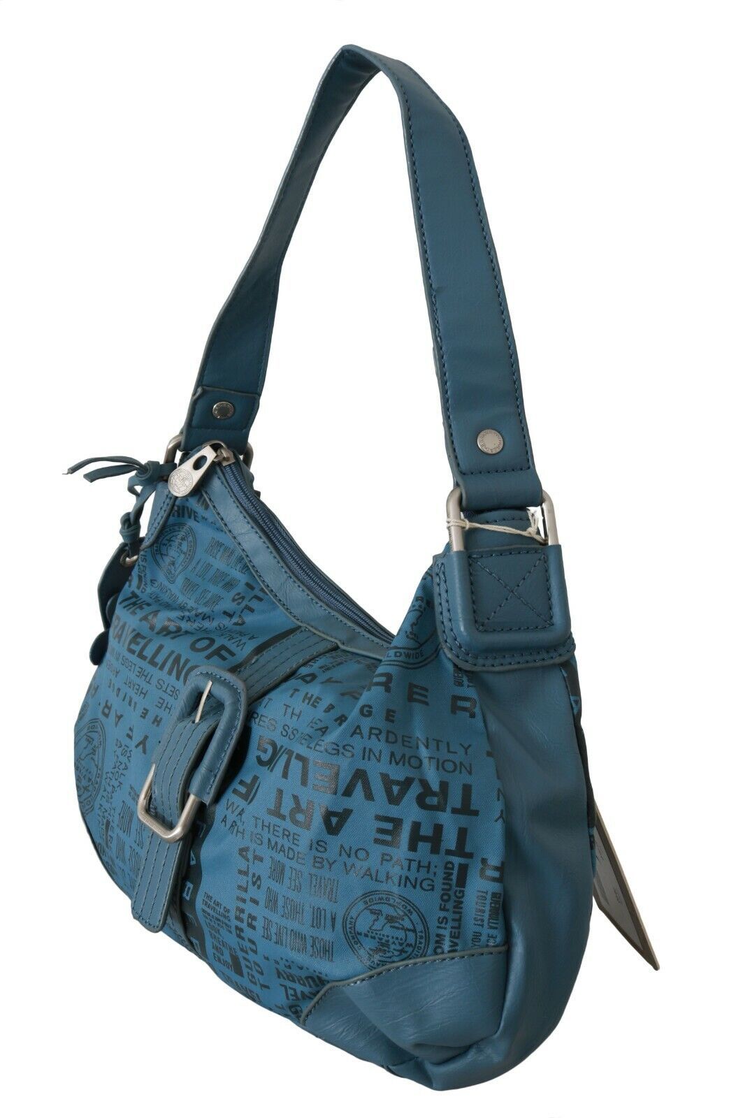 WAYFARER Chic Blue Fabric Shoulder Bag - Perfect for Everyday Elegance - Luksusmuotia WAYFARER - Tutustu YVES JAVANNI® 