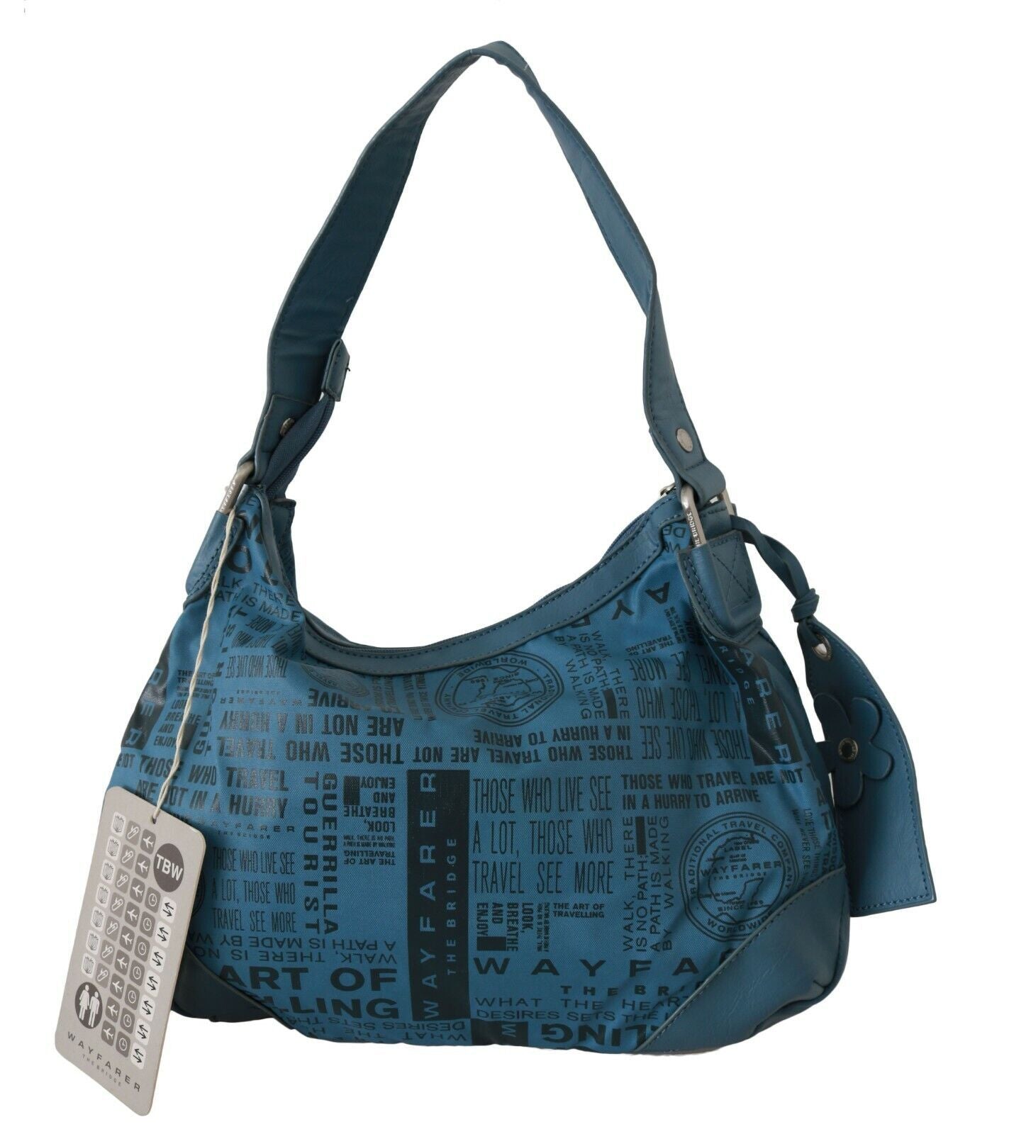 WAYFARER Chic Blue Fabric Shoulder Bag - Perfect for Everyday Elegance - Luksusmuotia WAYFARER - Tutustu YVES JAVANNI® 