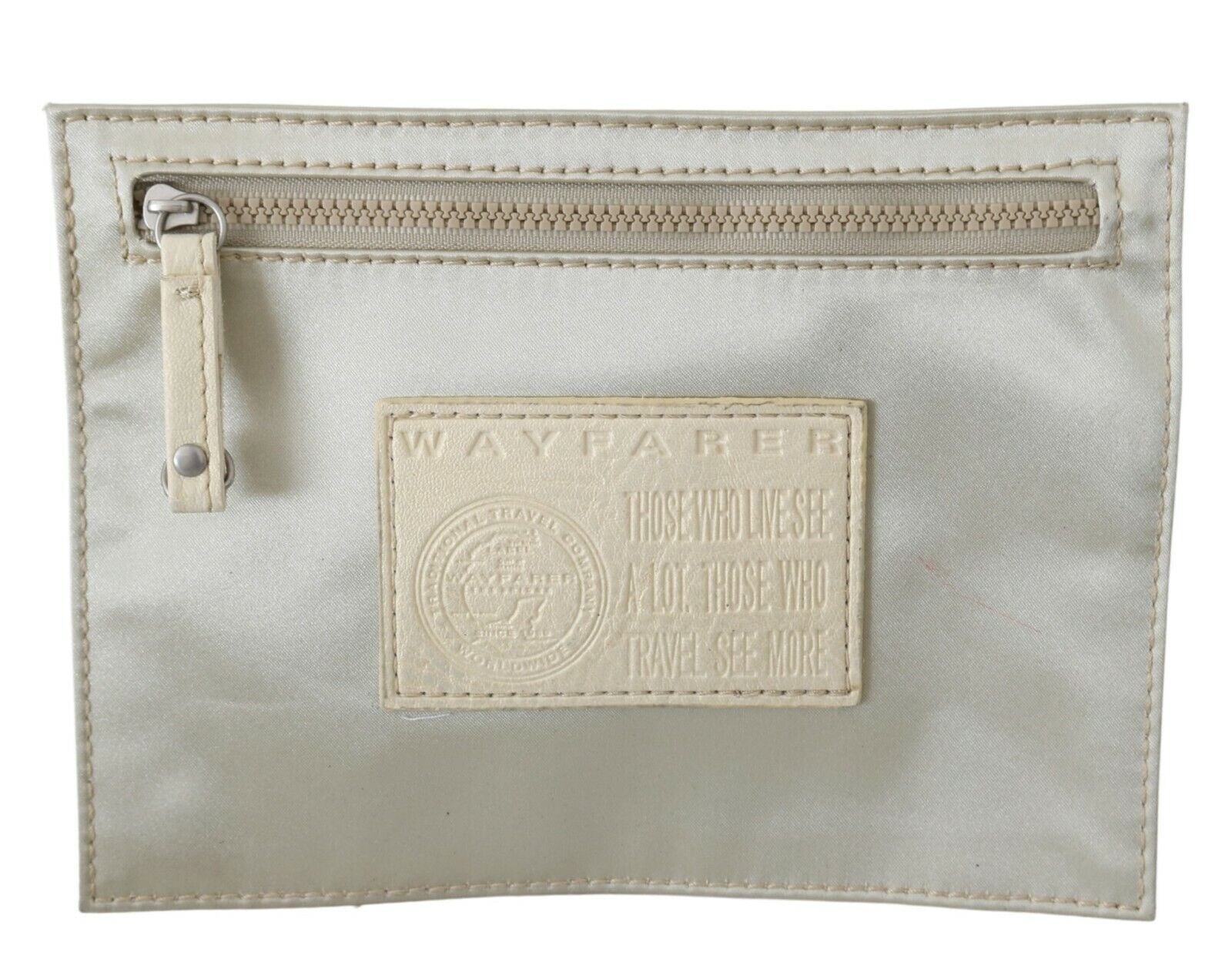 WAYFARER Elegant White Fabric Coin Wallet - Luksusmuotia WAYFARER - Tutustu YVES JAVANNI® 