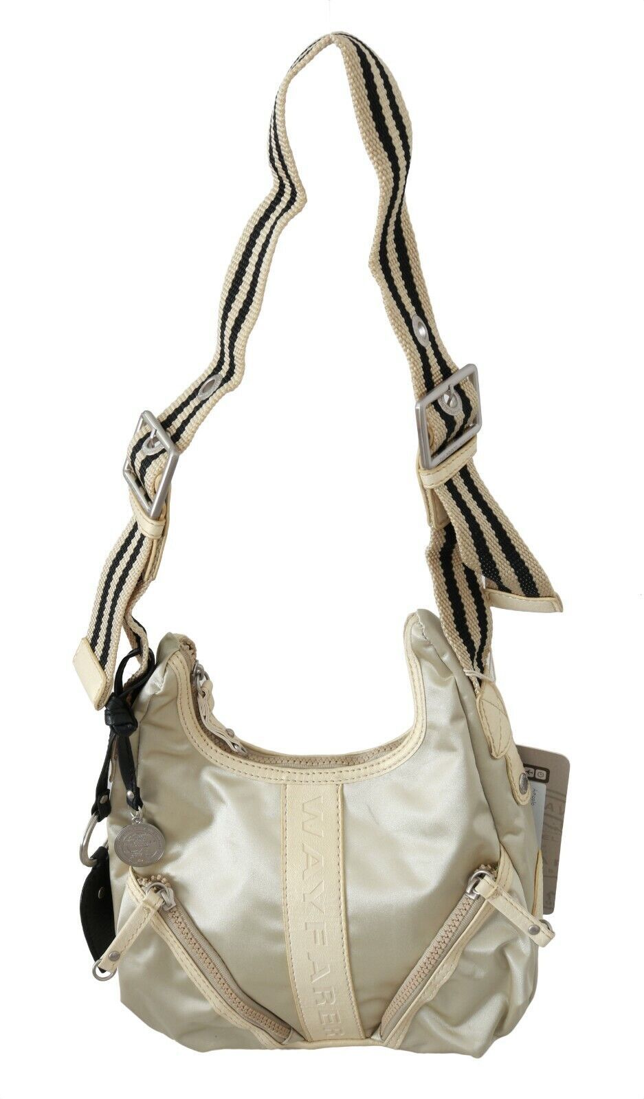 WAYFARER Chic White Fabric Shoulder Bag - Perfect for Any Occasion - Luksusmuotia WAYFARER - Tutustu YVES JAVANNI® 