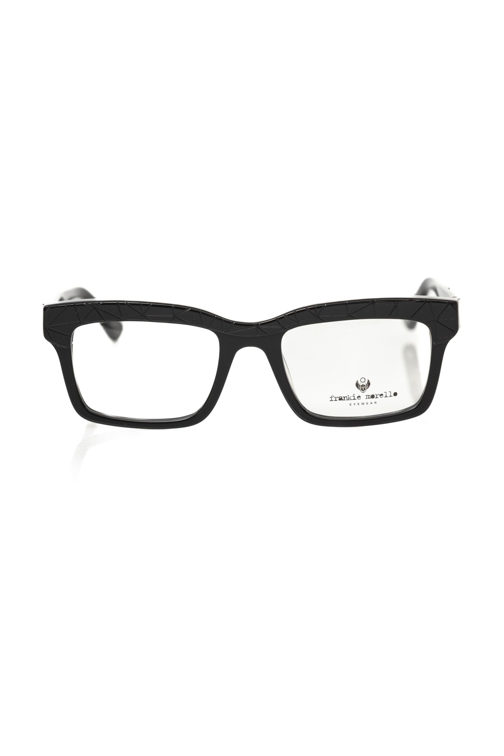 Frankie Morello Black Acetate Unisex Frame - Luksusmuotia Frankie Morello - Tutustu YVES JAVANNI® 