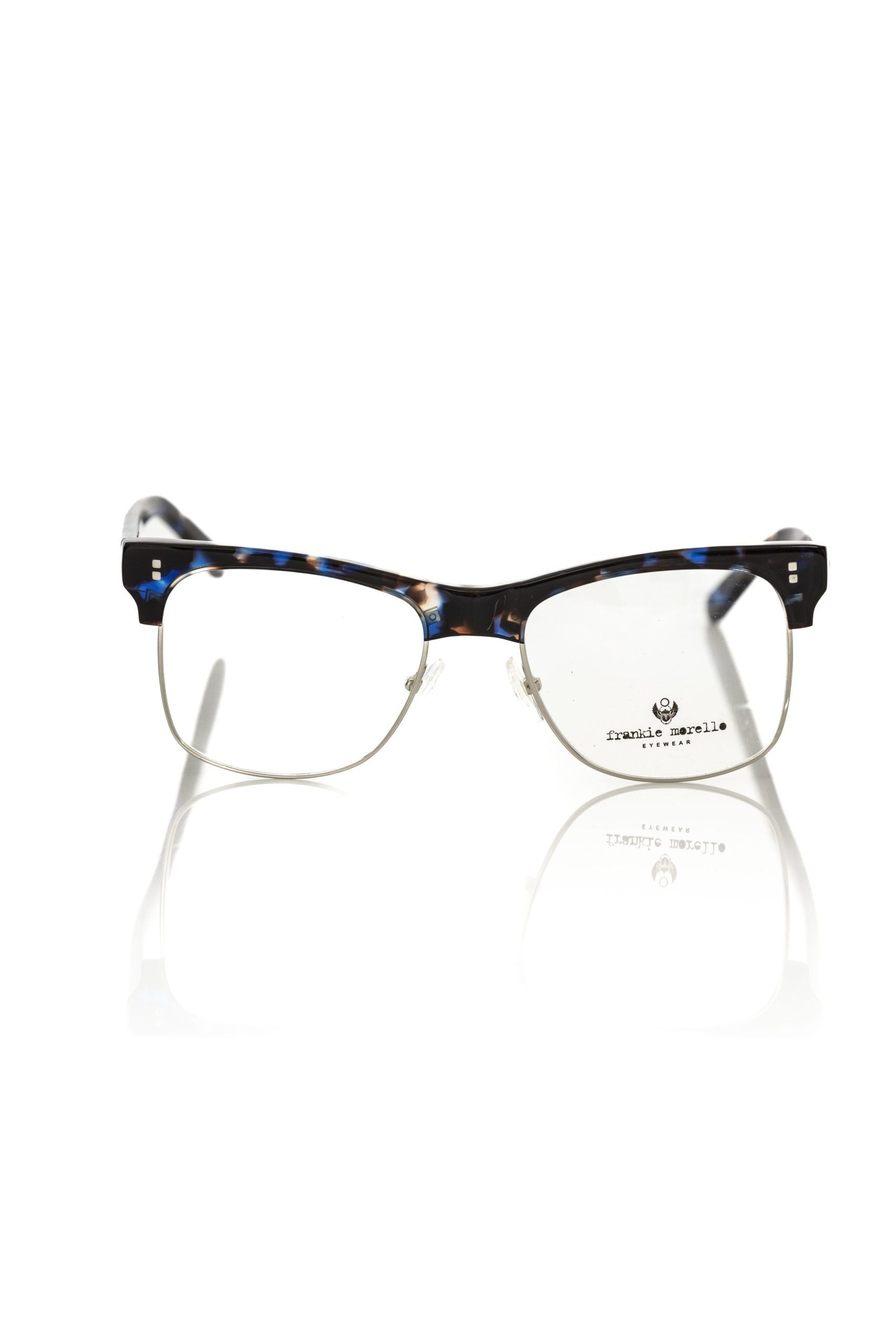 Frankie Morello Blue Acetate Unisex Eyeglass Frame - Luksusmuotia Frankie Morello - Tutustu YVES JAVANNI® 