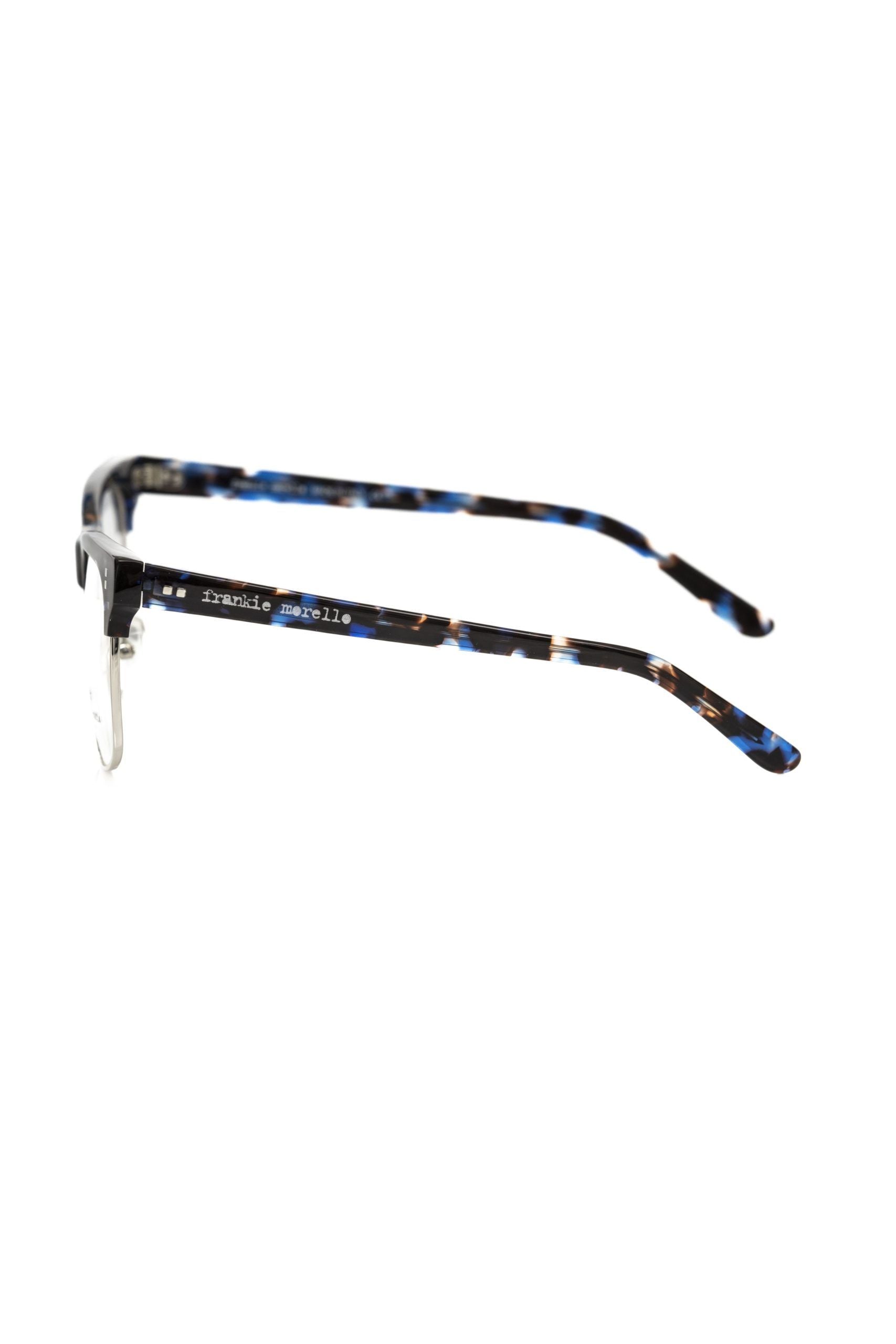 Frankie Morello Blue Acetate Unisex Eyeglass Frame - Luksusmuotia Frankie Morello - Tutustu YVES JAVANNI® 