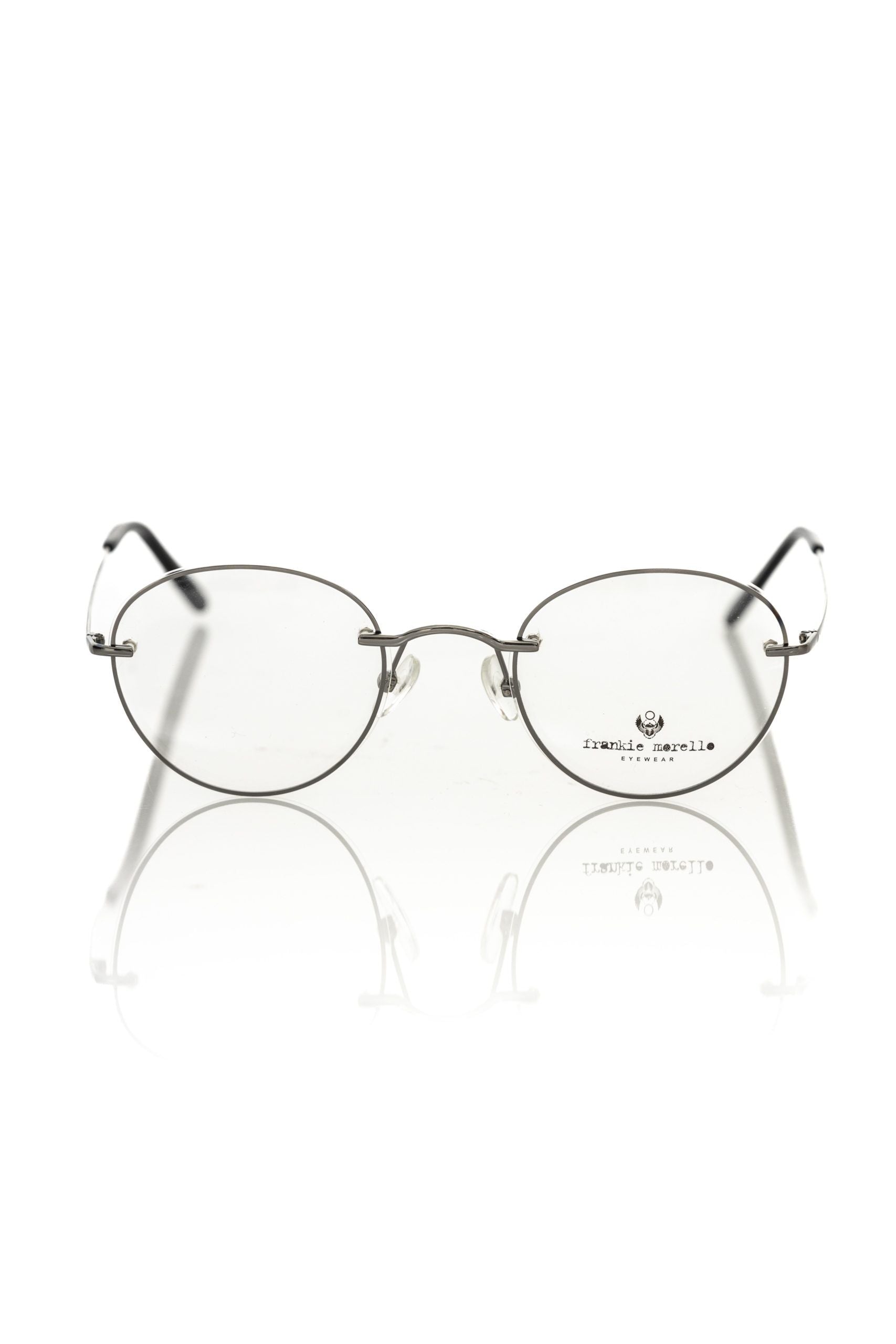 Frankie Morello Gray Metallic Unisex Eyeglass Frame - Luksusmuotia Frankie Morello - Tutustu YVES JAVANNI® 