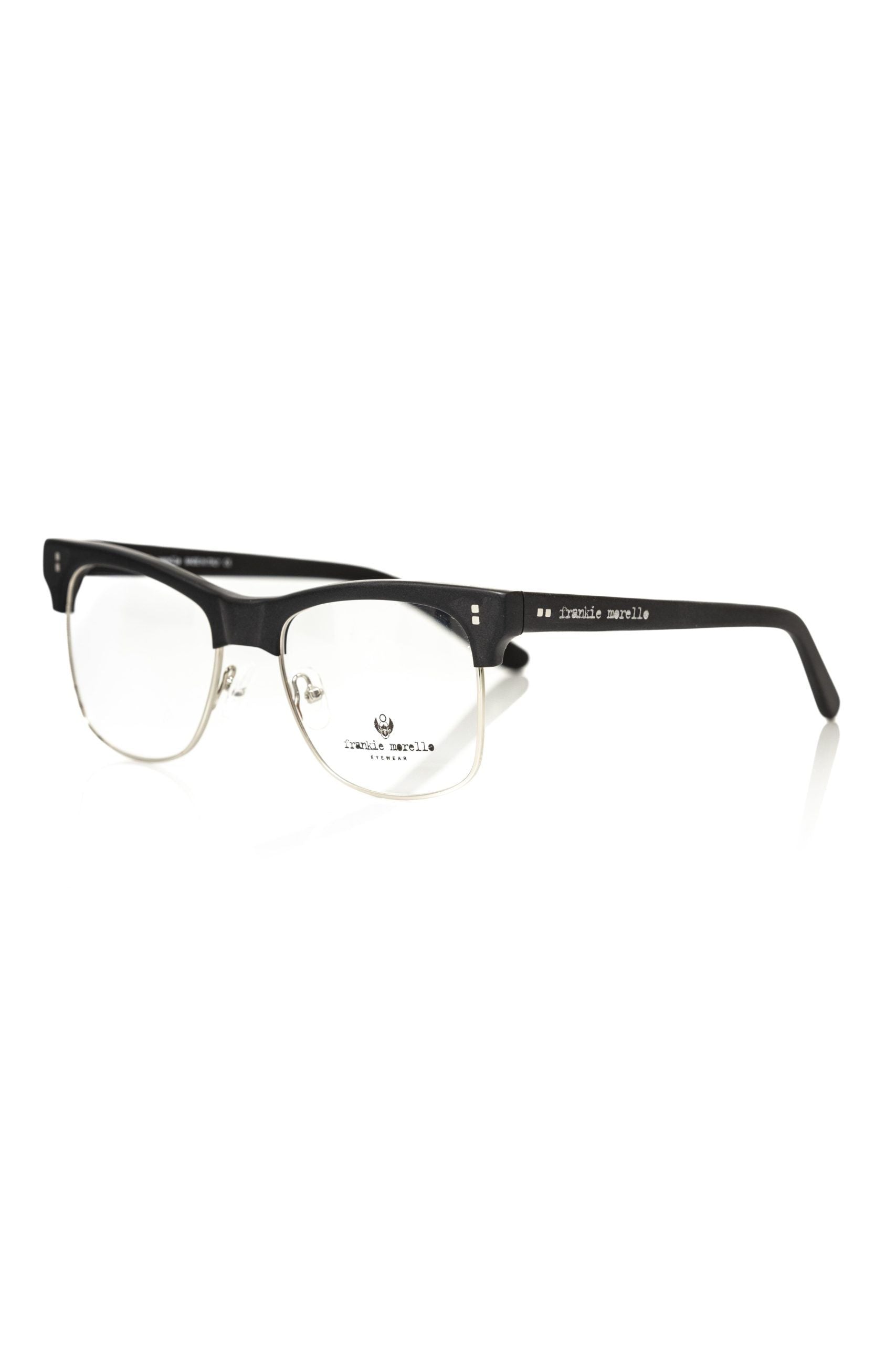 Frankie Morello Black Acetate Unisex Frame - Luksusmuotia Frankie Morello - Tutustu YVES JAVANNI® 