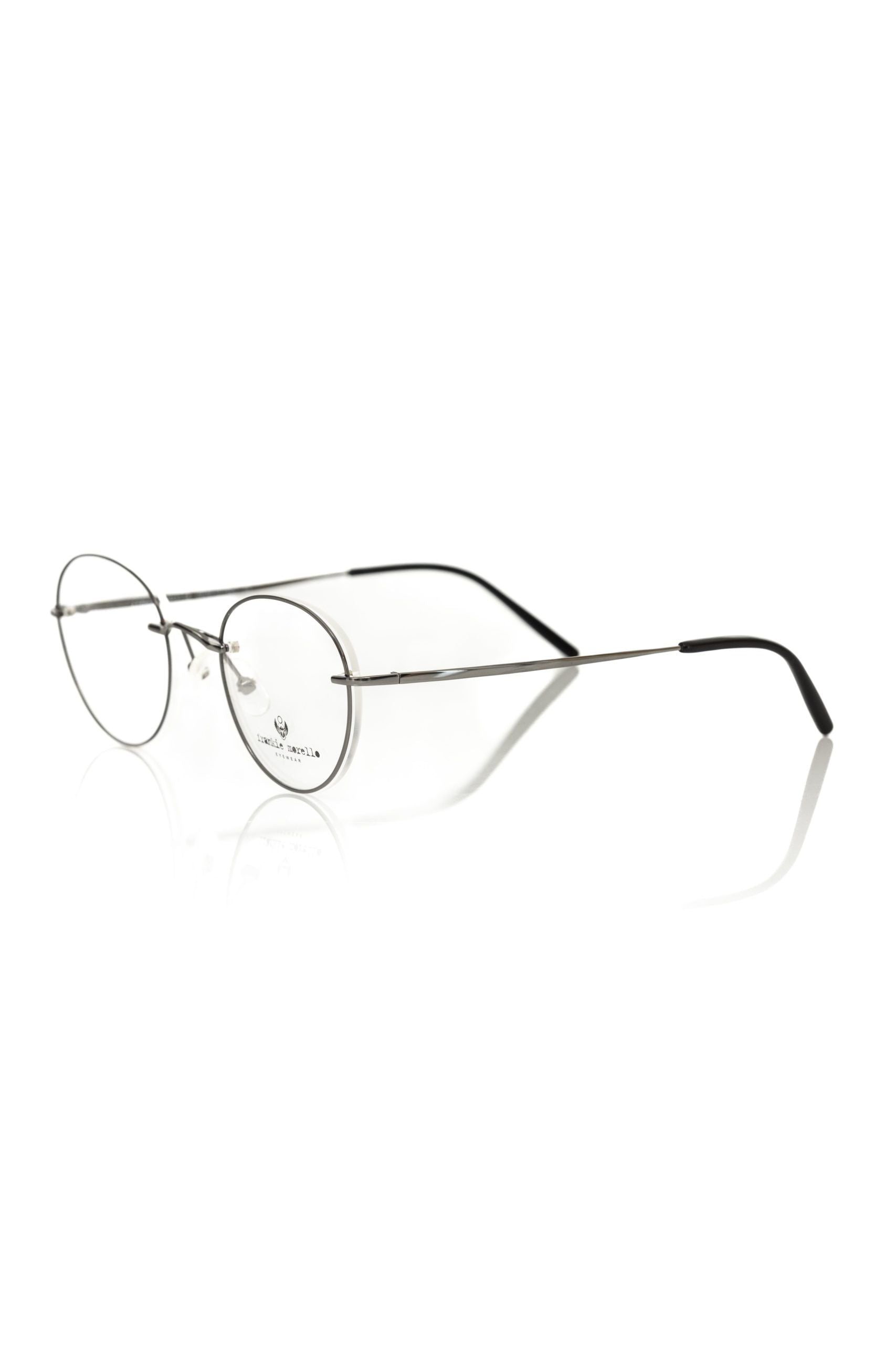 Frankie Morello Gray Metallic Unisex Eyeglass Frame - Luksusmuotia Frankie Morello - Tutustu YVES JAVANNI® 