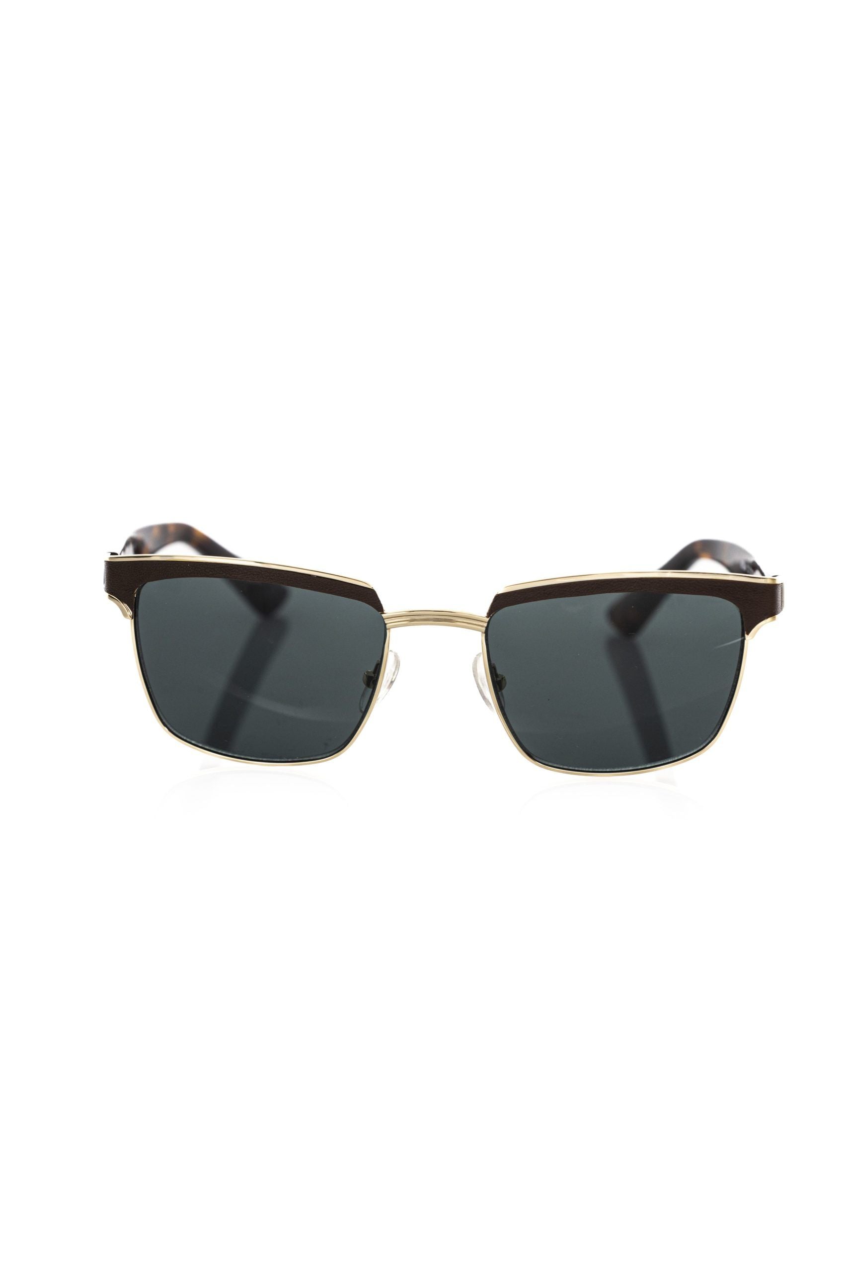 Frankie Morello Brown Metallic Fibre Men Sunglass - Luksusmuotia Frankie Morello - Tutustu YVES JAVANNI® 