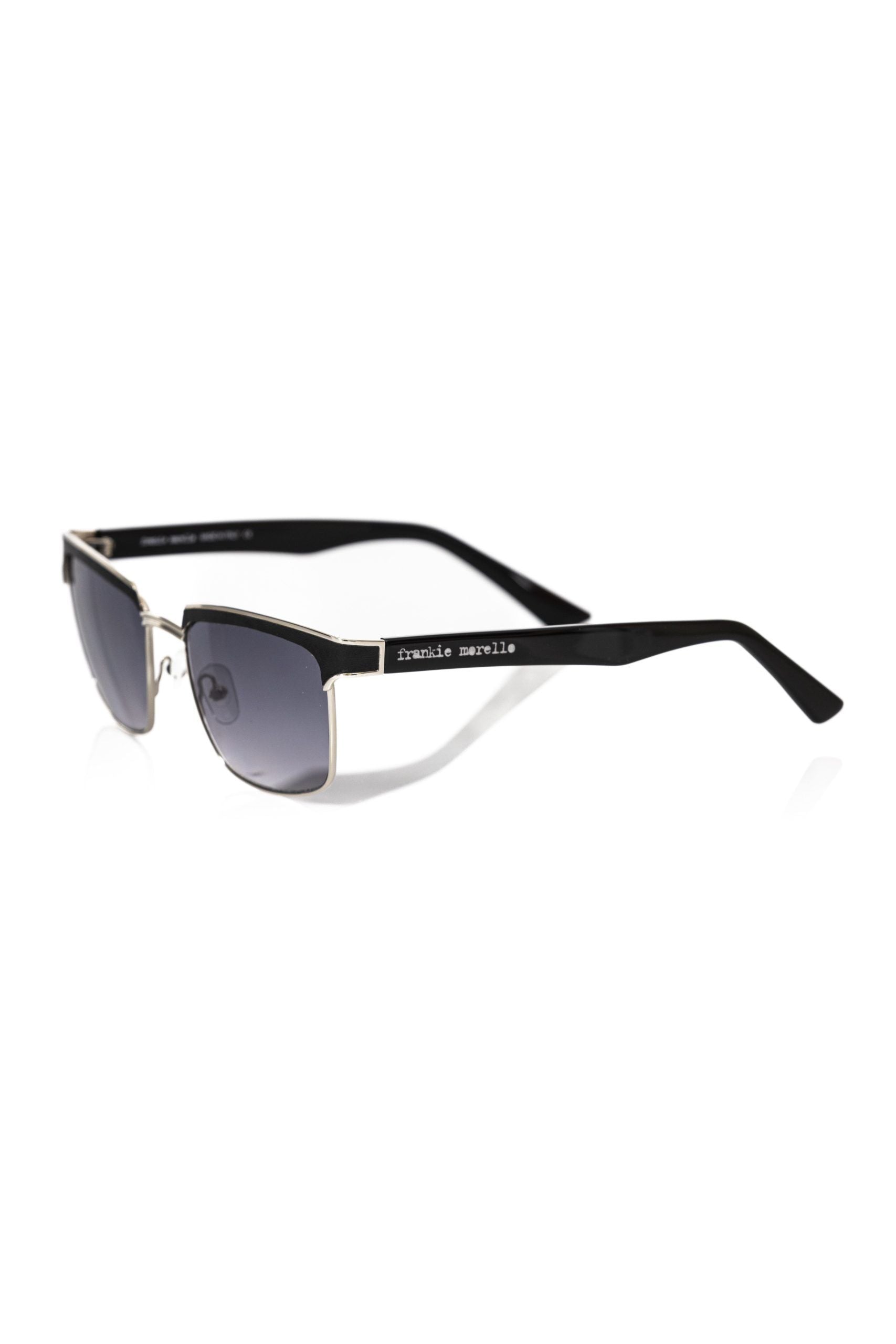 Frankie Morello Black Metallic Fiber Men Sunglass - Luksusmuotia Frankie Morello - Tutustu YVES JAVANNI® 