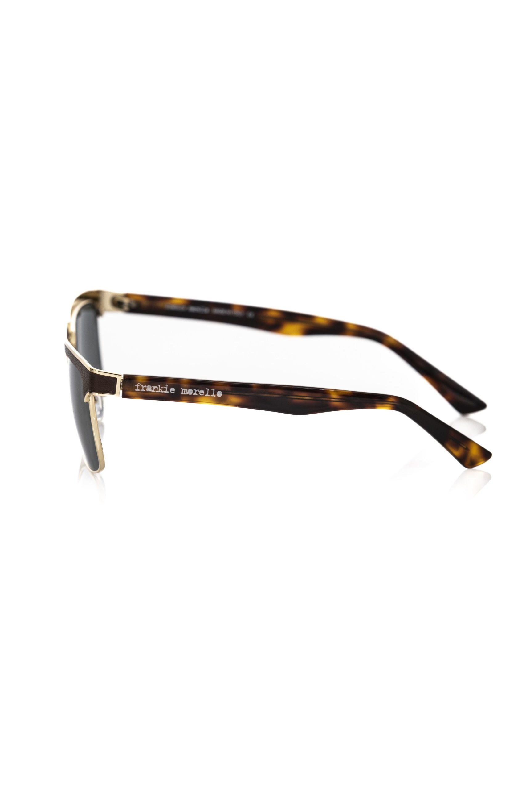 Frankie Morello Brown Metallic Fibre Men Sunglass - Luksusmuotia Frankie Morello - Tutustu YVES JAVANNI® 