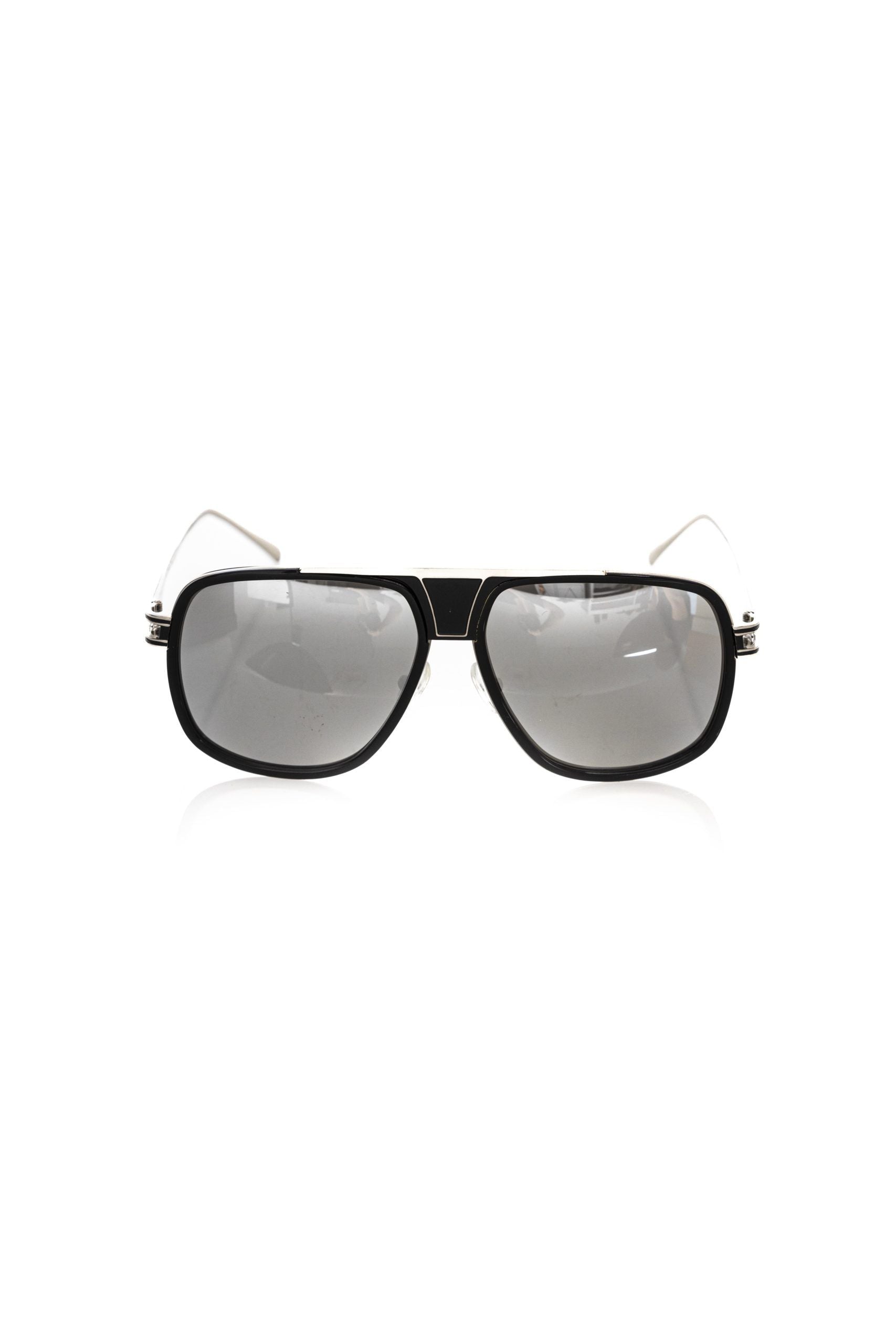 Frankie Morello Black Metallic Fiber Men Sunglass - Luksusmuotia Frankie Morello - Tutustu YVES JAVANNI® 