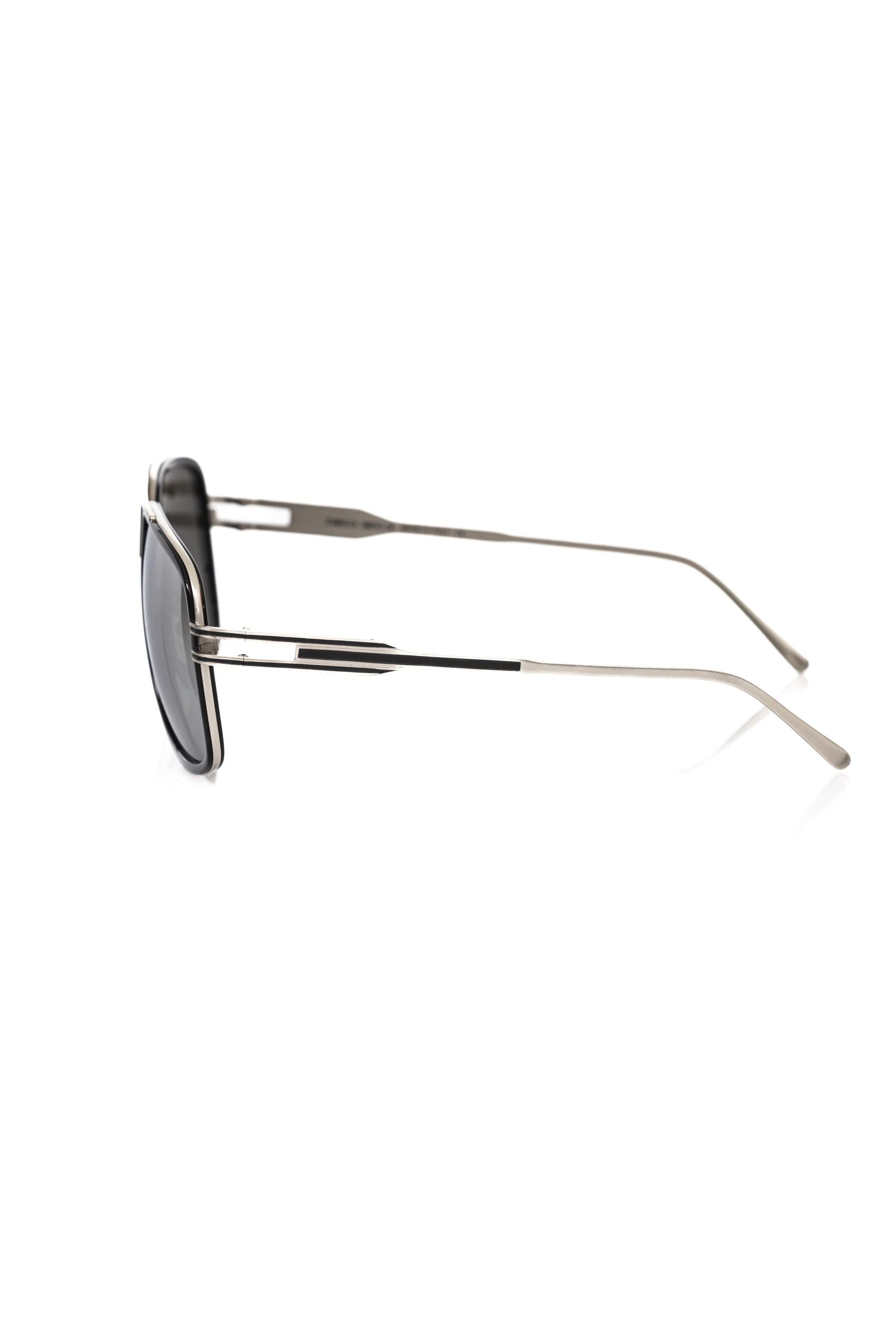 Frankie Morello Black Metallic Fiber Men Sunglass - Luksusmuotia Frankie Morello - Tutustu YVES JAVANNI® 