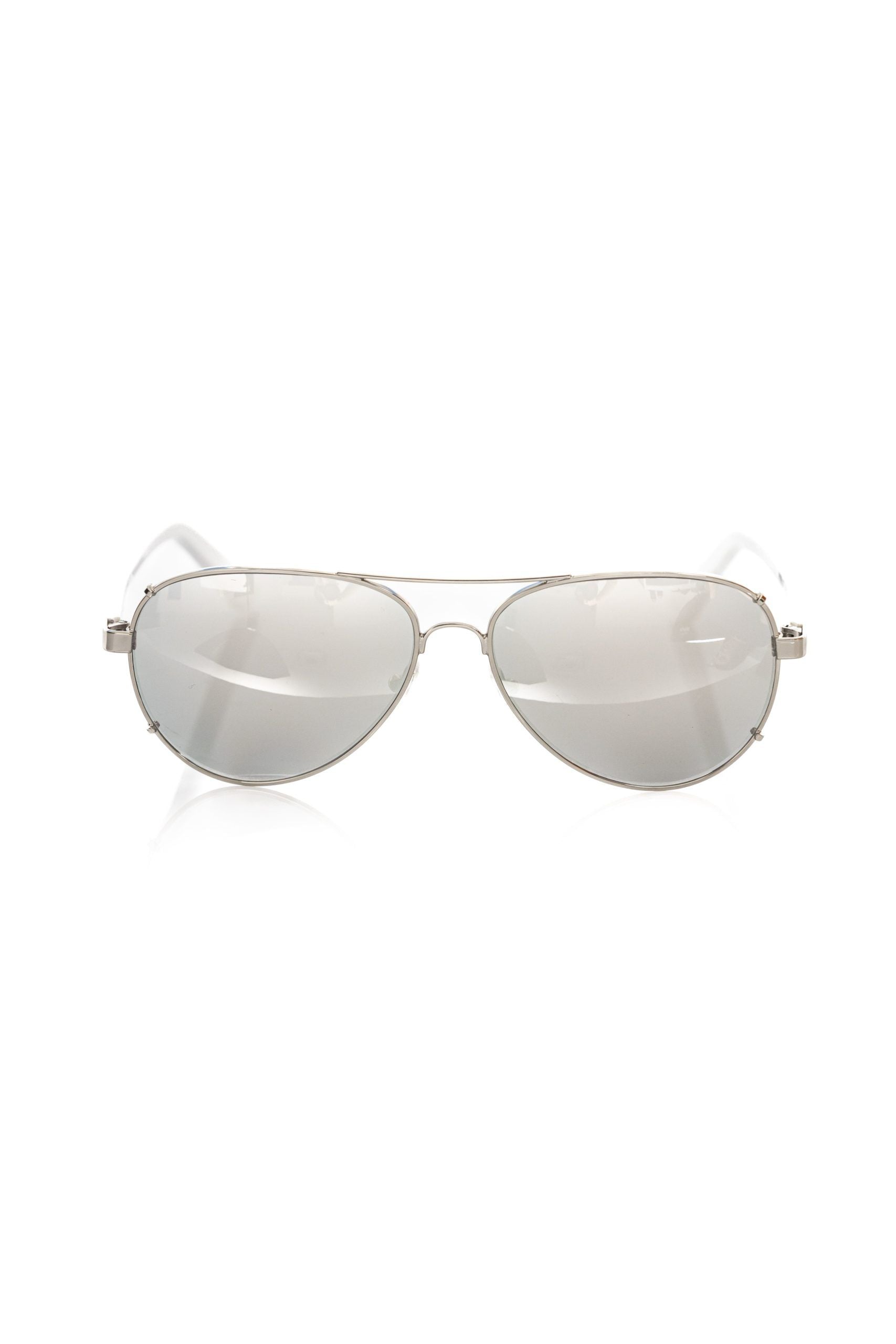 Frankie Morello Silver Metallic Men Sunglass - Luksusmuotia Frankie Morello - Tutustu YVES JAVANNI® 