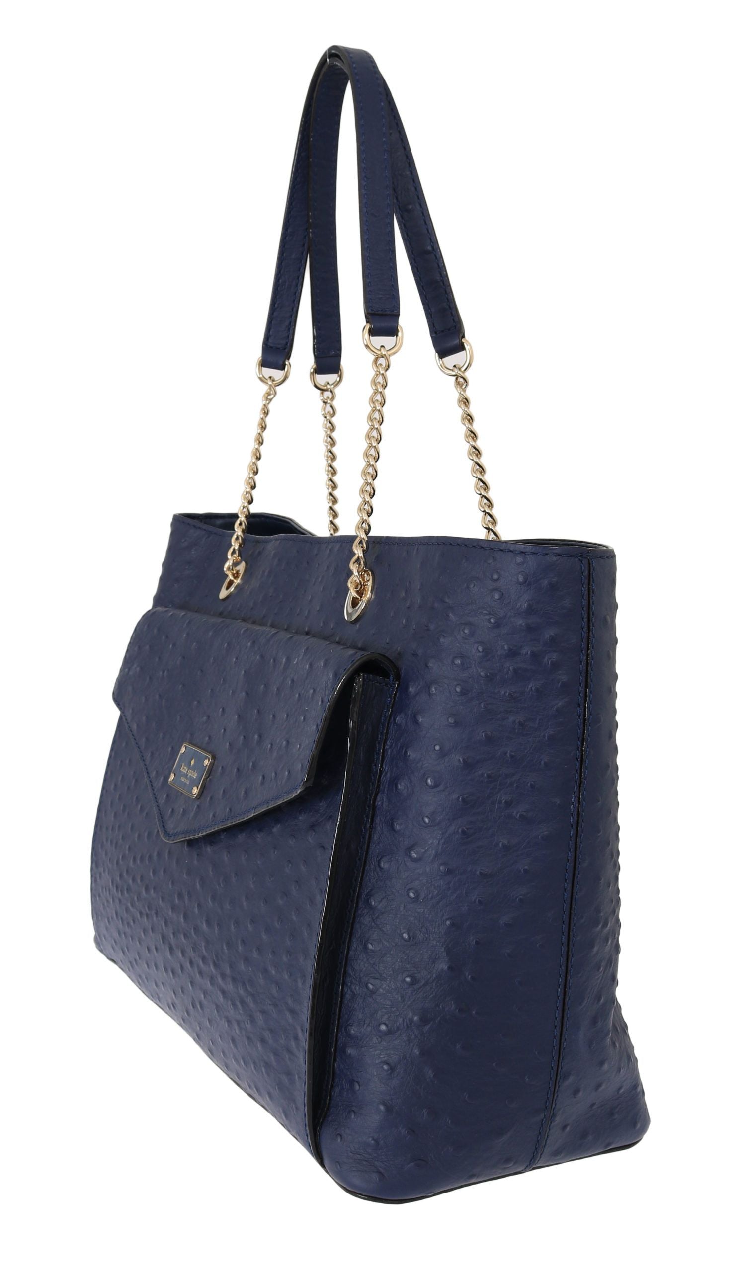 Kate Spade Elegant Ostrich Leather Handbag in Blue - Luksuslaukut ja asusteet Kate Spade - Tutustu YVES JAVANNI® 