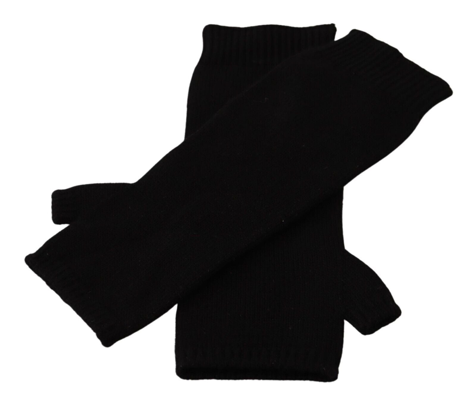 Dolce & Gabbana Elegant Black Cashmere Fingerless Gloves - Luksuslaukut ja asusteet Dolce & Gabbana - Tutustu YVES JAVANNI® 