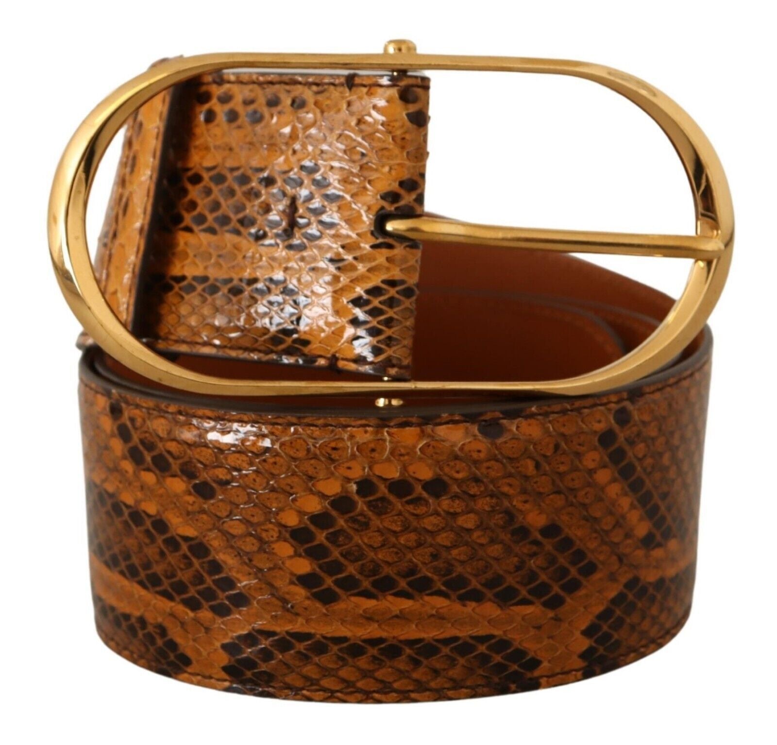 Dolce & Gabbana Elegant Python Skin Leather Belt - Luksusmuotia Dolce & Gabbana - Tutustu YVES JAVANNI® 