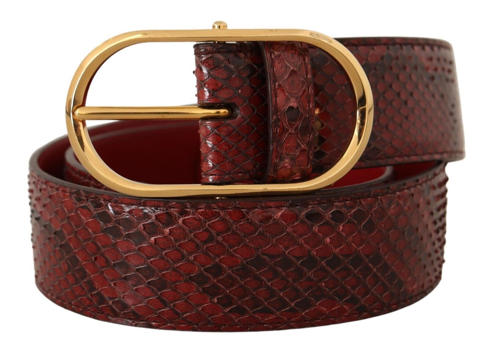 Dolce & Gabbana Elegant Red Snakeskin Leather Belt - Luksuslaukut ja asusteet Dolce & Gabbana - Tutustu YVES JAVANNI® 