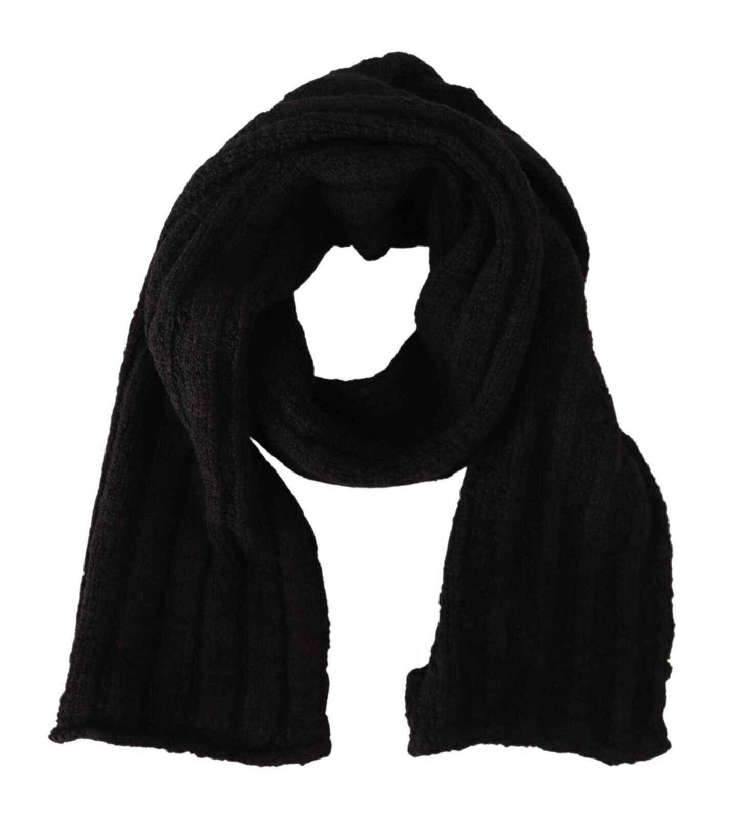 Dolce & Gabbana Elegance Unleashed Black Wool Scarf - Luksusmuotia Dolce & Gabbana - Tutustu YVES JAVANNI® 