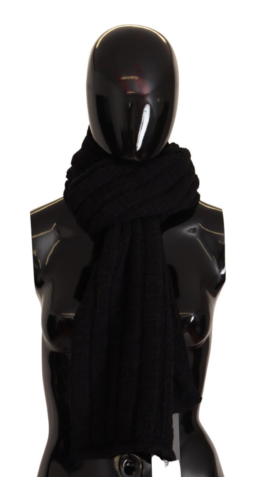 Dolce & Gabbana Elegance Unleashed Black Wool Scarf - Luksusmuotia Dolce & Gabbana - Tutustu YVES JAVANNI® 