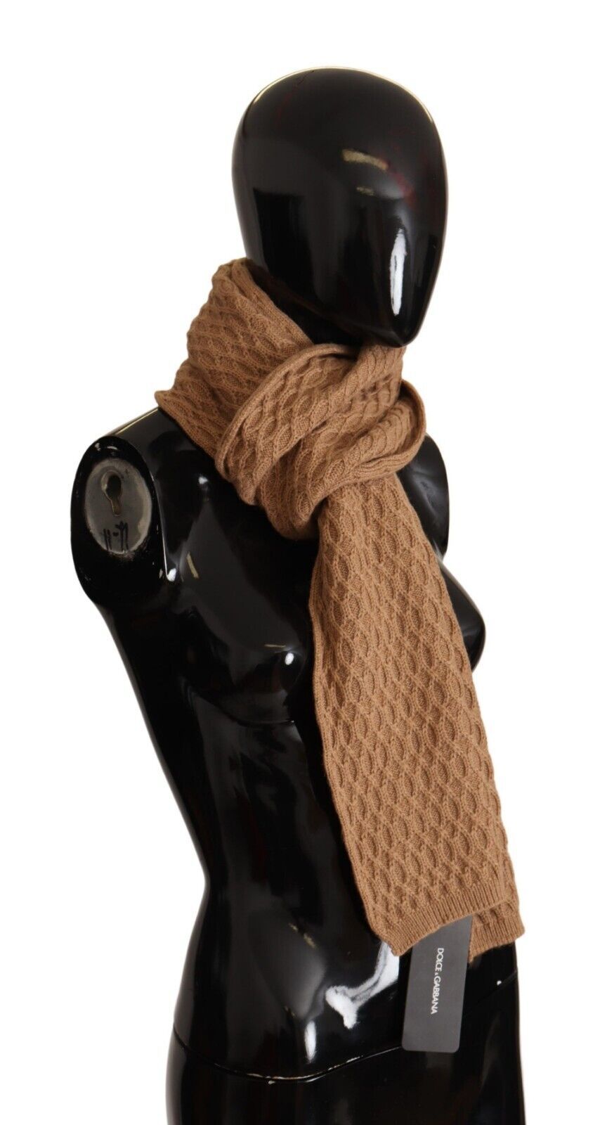 Dolce & Gabbana Elegant Dark Brown Knitted Scarf - Luksuslaukut ja asusteet Dolce & Gabbana - Tutustu YVES JAVANNI® 