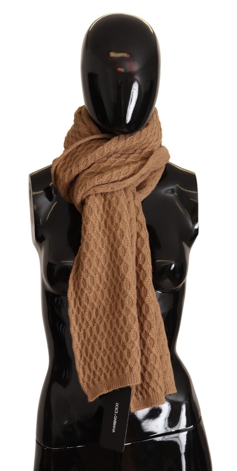 Dolce & Gabbana Elegant Dark Brown Knitted Scarf - Luksusmuotia Dolce & Gabbana - Tutustu YVES JAVANNI® 