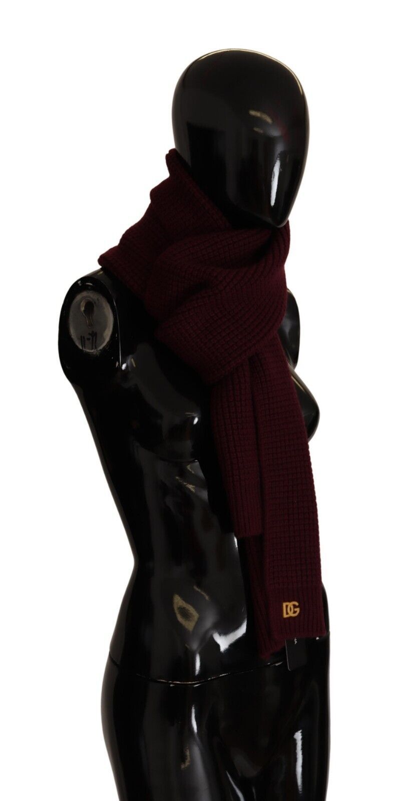 Dolce & Gabbana Elegant Cashmere Knit Scarf in Dark Red - Luksusmuotia Dolce & Gabbana - Tutustu YVES JAVANNI® 