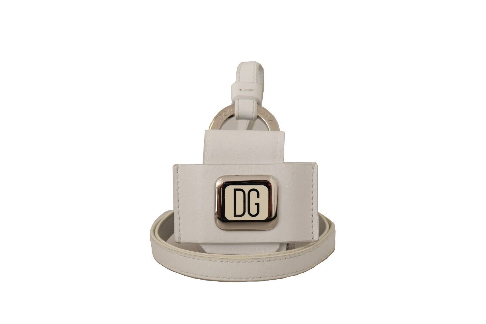 Dolce & Gabbana Elegant Leather Airpods Case in Pristine White - Luksusmuotia Dolce & Gabbana - Tutustu YVES JAVANNI® 