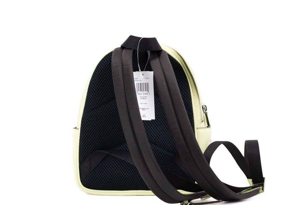 COACH Mini Court Pale Lime Pebbled Leather Shoulder Backpack Bag - Luxury from COACH - Shop at YVES JAVANNI