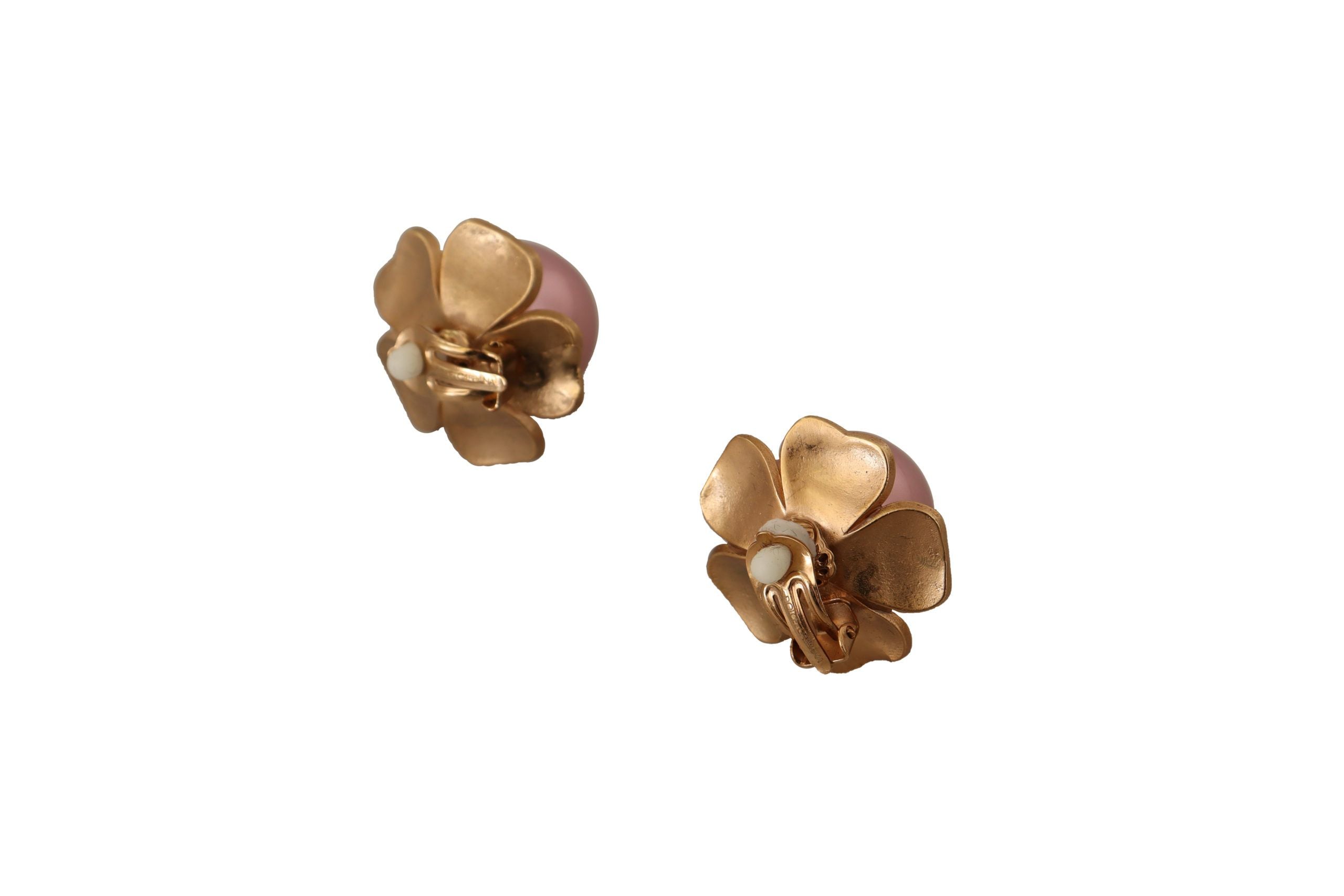 Dolce & Gabbana Elegant Floral Crystal Pearl Clip-On Earrings - Luksuslaukut ja asusteet Dolce & Gabbana - Tutustu YVES JAVANNI® 