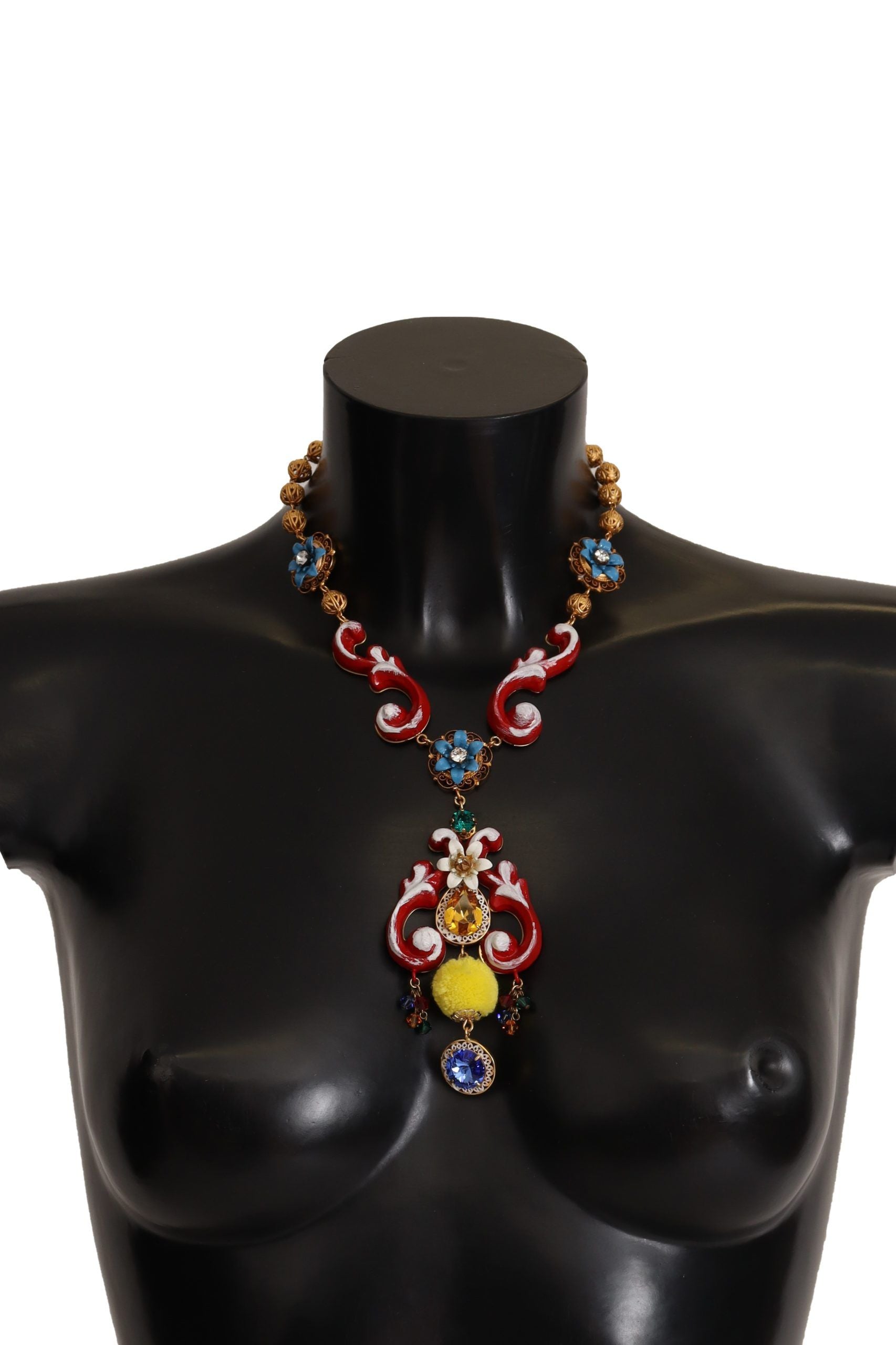 Dolce & Gabbana Multicolor Crystal Statement Necklace - Luksusmuotia Dolce & Gabbana - Tutustu YVES JAVANNI® 