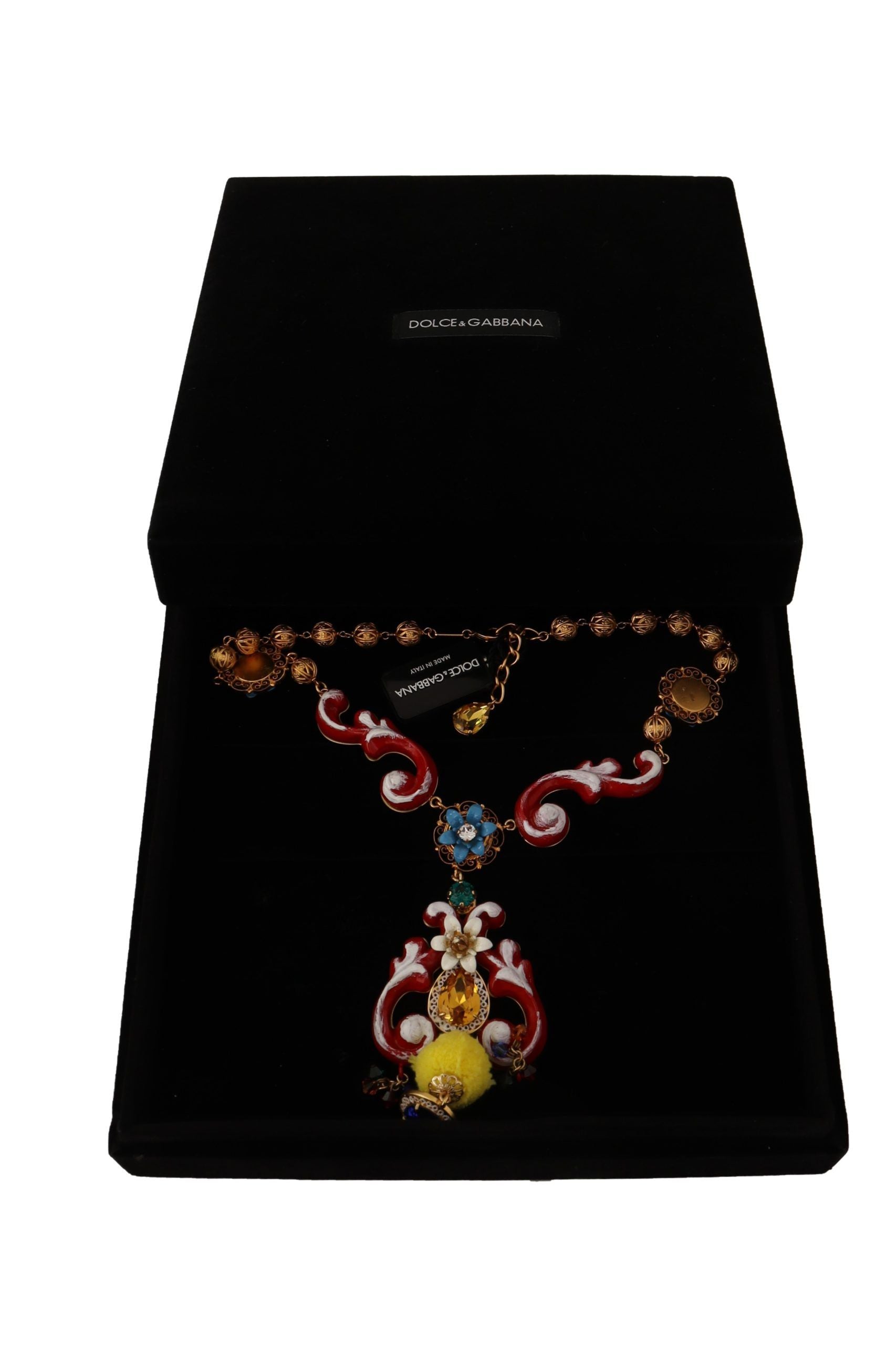 Dolce & Gabbana Multicolor Crystal Statement Necklace - Luksusmuotia Dolce & Gabbana - Tutustu YVES JAVANNI® 