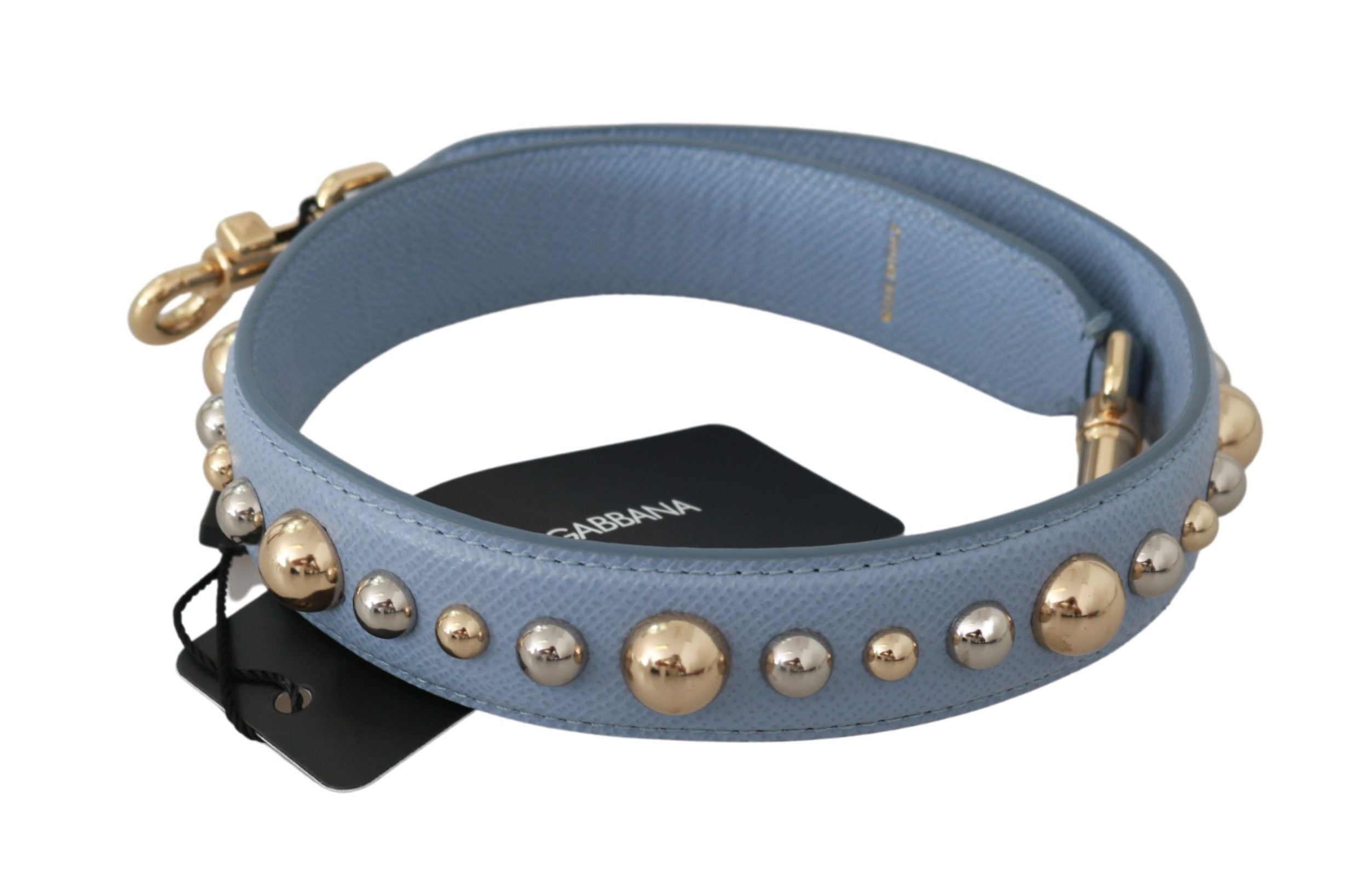 Dolce & Gabbana Elegant Blue Leather Shoulder Strap - Luksusmuotia Dolce & Gabbana - Tutustu YVES JAVANNI® 