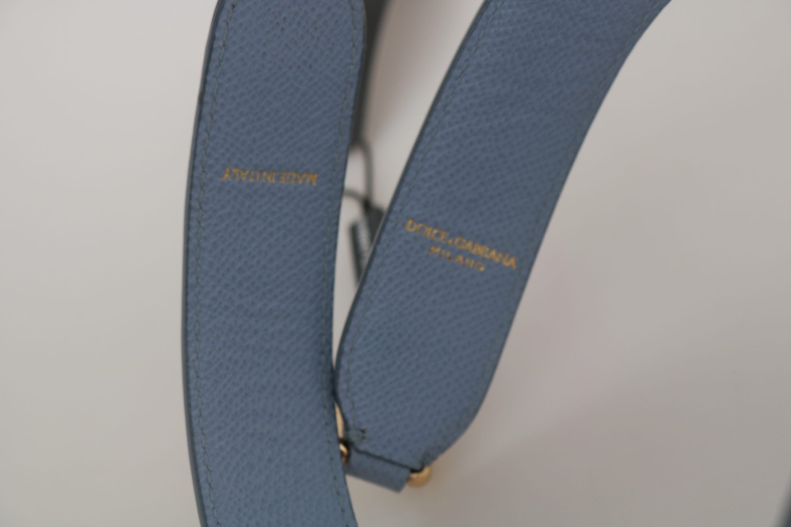 Dolce & Gabbana Elegant Blue Leather Shoulder Strap - Luksusmuotia Dolce & Gabbana - Tutustu YVES JAVANNI® 