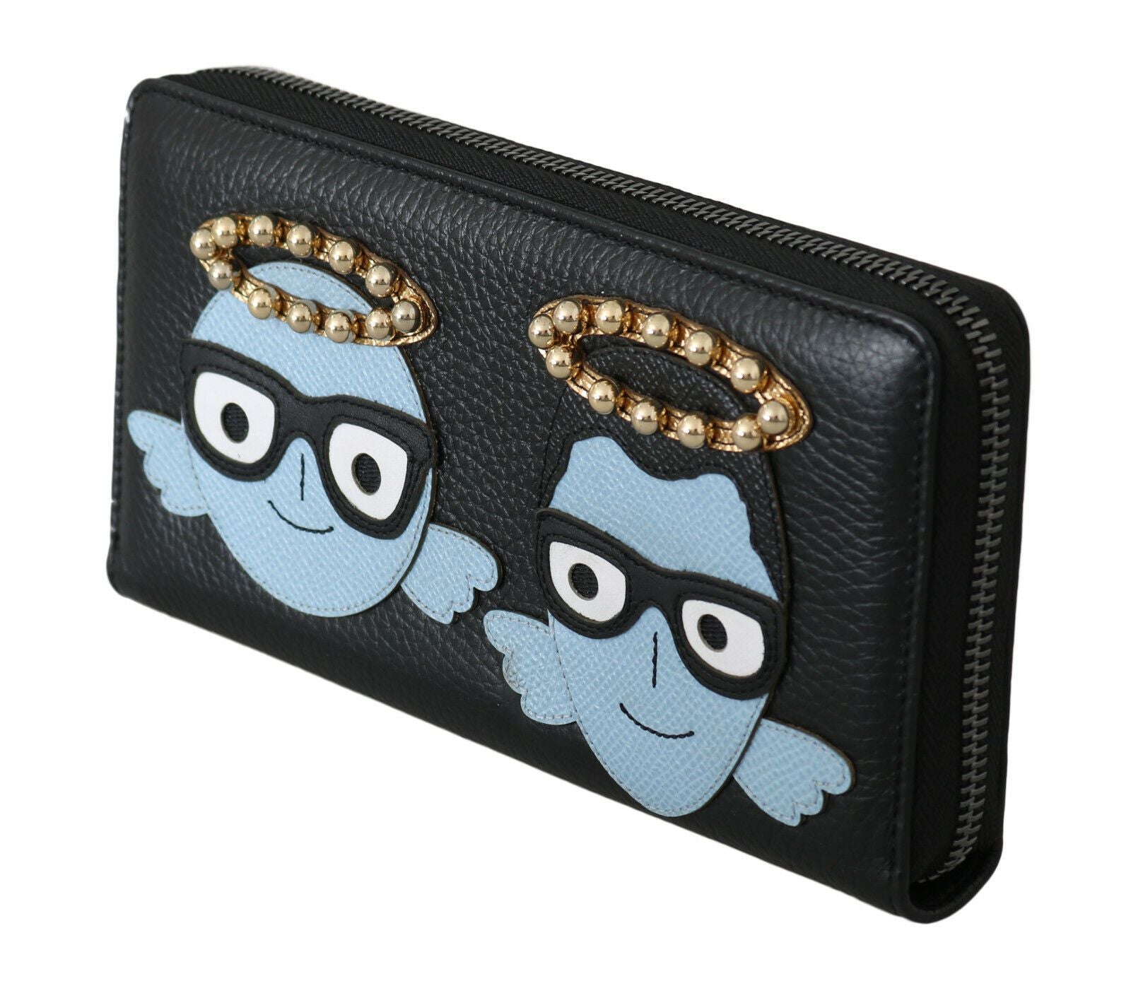 Dolce & Gabbana Elegant Black Leather Zip Wallet - Luksusmuotia Dolce & Gabbana - Tutustu YVES JAVANNI® 